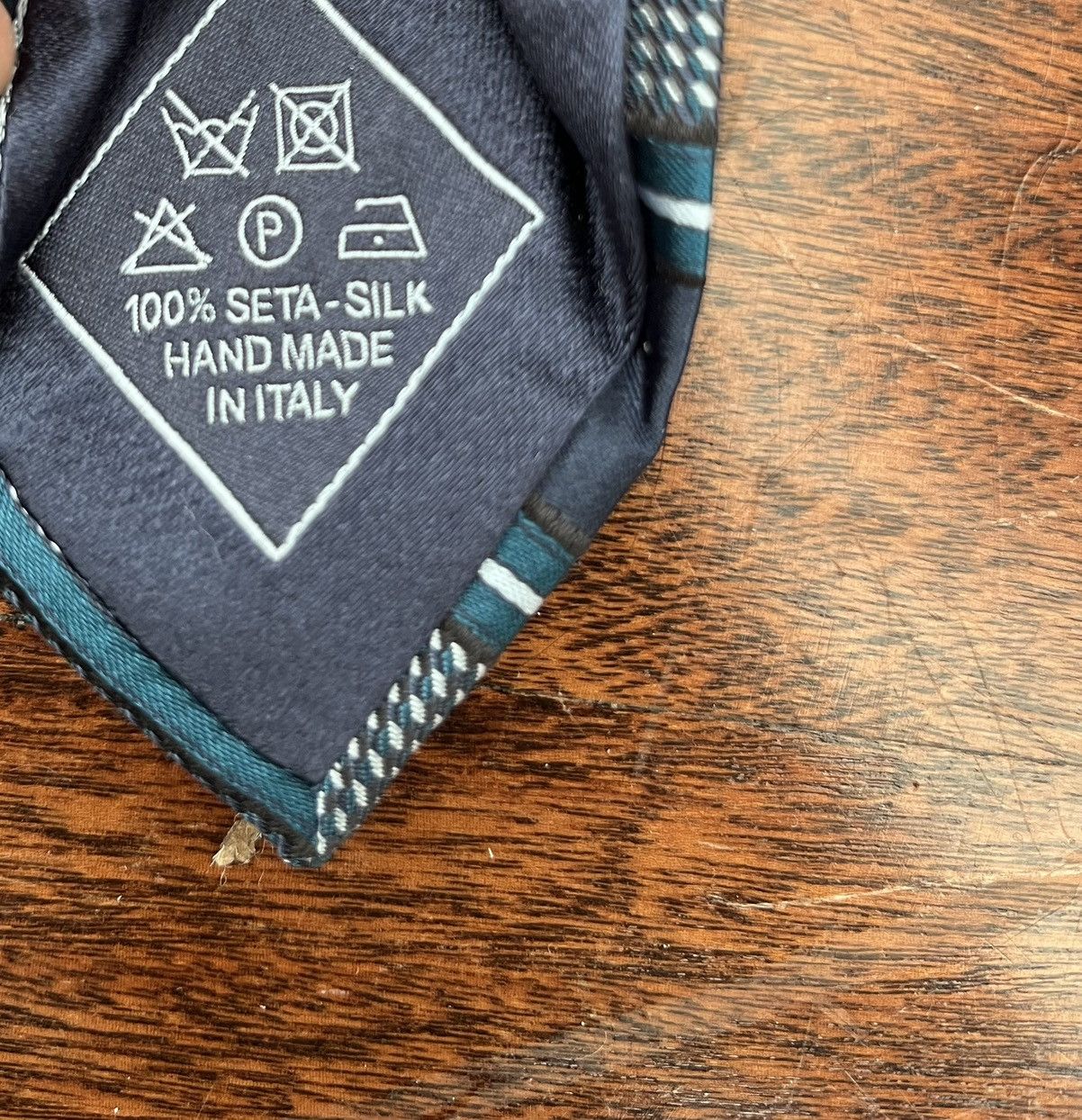 Brioni Brioni Blue Green Black And White Silk Tie Size ONE SIZE - 3 Thumbnail
