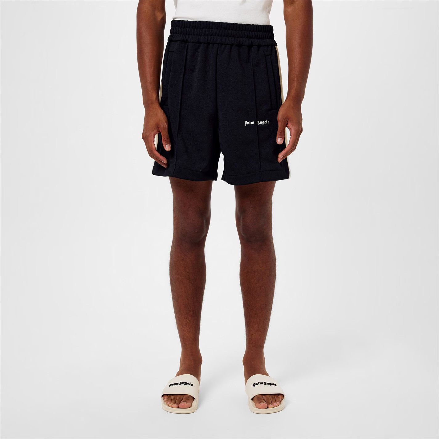 Palm Angels o1g2r1mq0426 Classic Track Shorts in Black Size US 34 / EU 50 - 3 Thumbnail