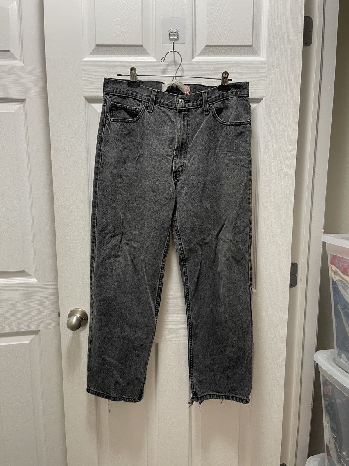 Levi's × Levi's Vintage Clothing Levi’s Relaxed Fit Baggy Charcoal Vintage Denim Jeans Size US 36 / EU 52 - 1 Thumbnail