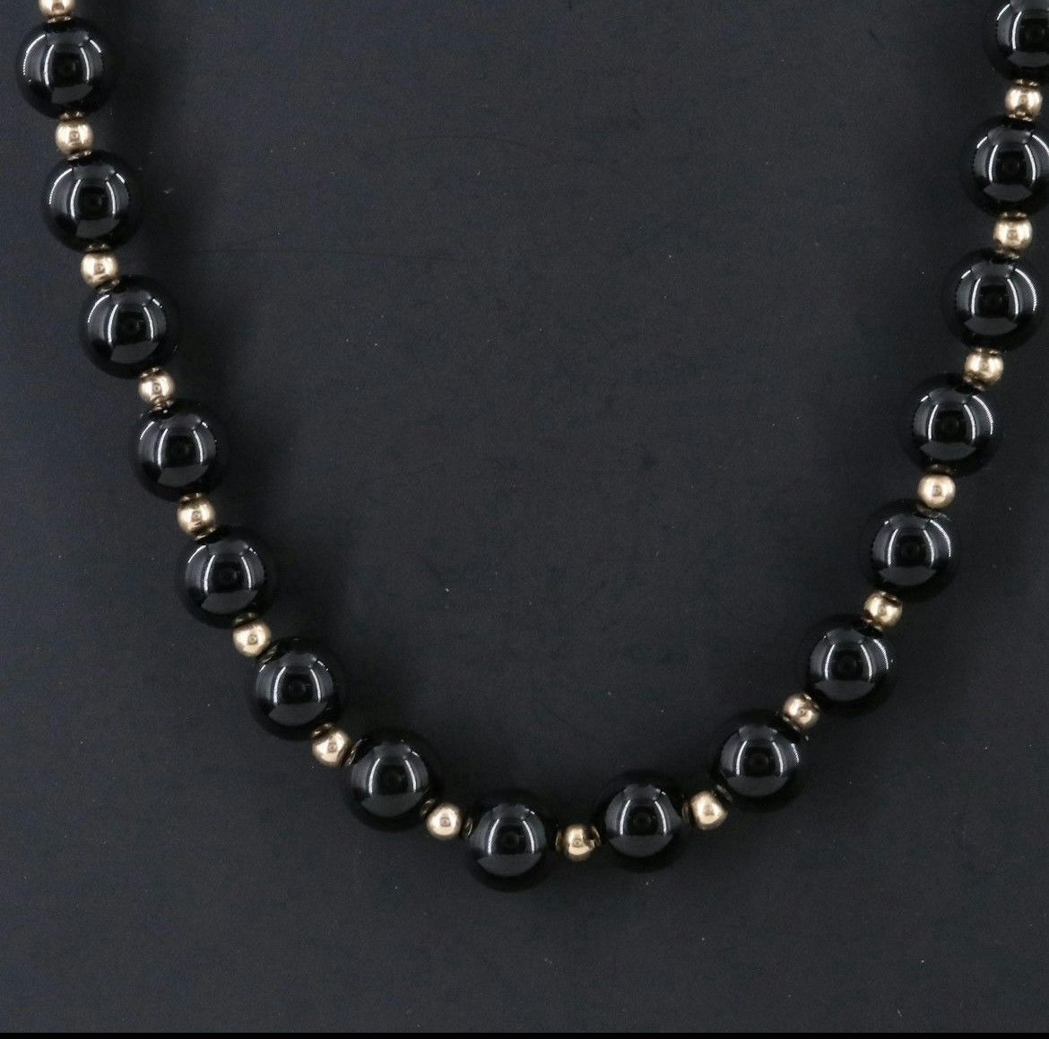 Other 14K Black Onyx Bead Necklace Size ONE SIZE - 1 Thumbnail