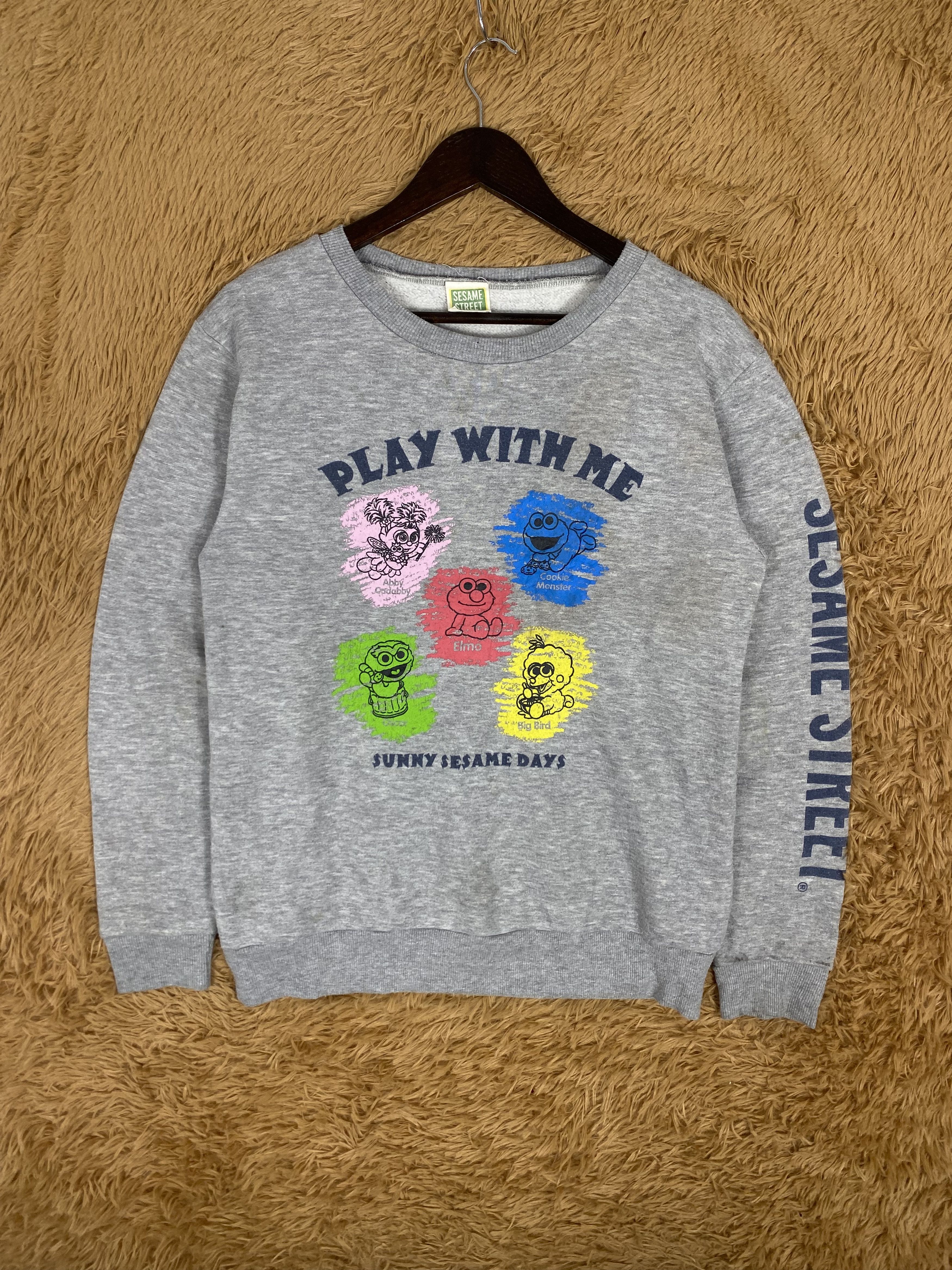 Cartoon Network × Japanese Brand × Vintage Vintage Sesame Street Sweatshirts PS0120 Size US L / EU 52-54 / 3 - 1 Thumbnail