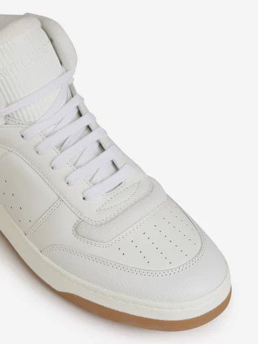 Saint Laurent Paris o1bcso1str1124 Sl/80 Mid Top Sneakers in White Size US 6 / IT 36 - 5 Thumbnail