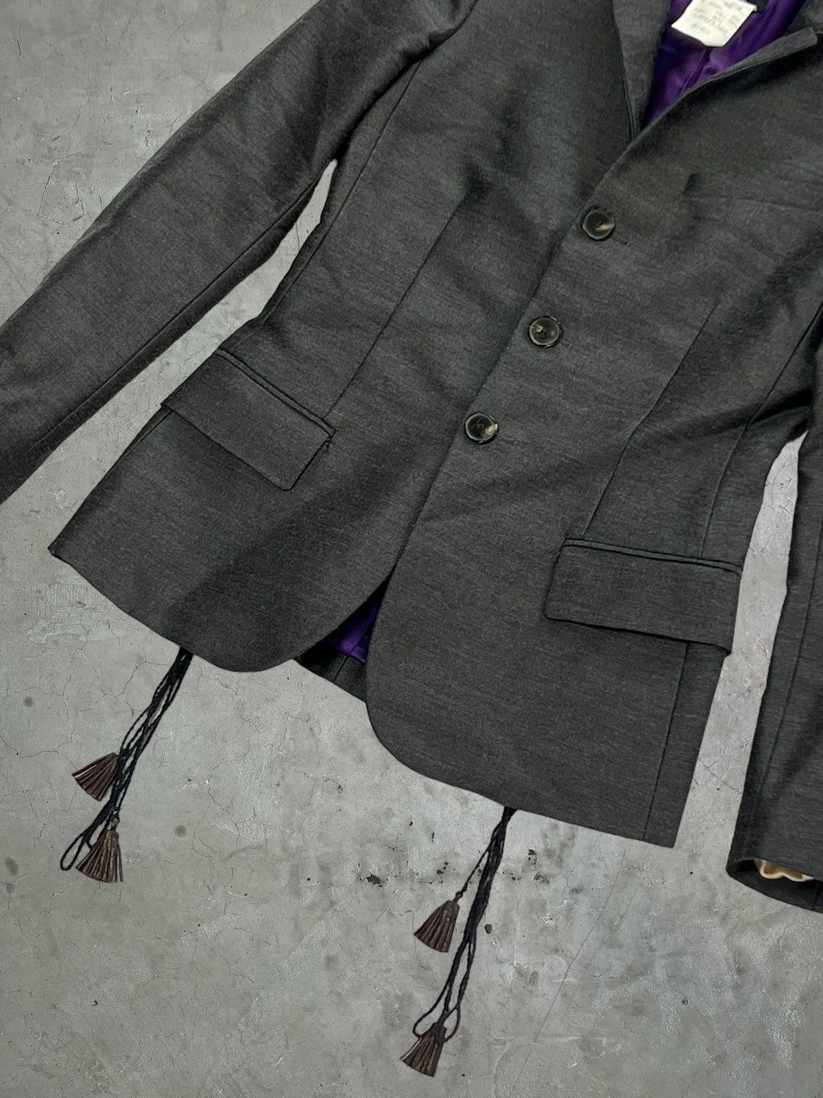 Jean Paul Gaultier Vintage Jean Paul Gaultier Runway Silk / Wool Blazer Size S / US 4 / IT 40 - 4 Thumbnail
