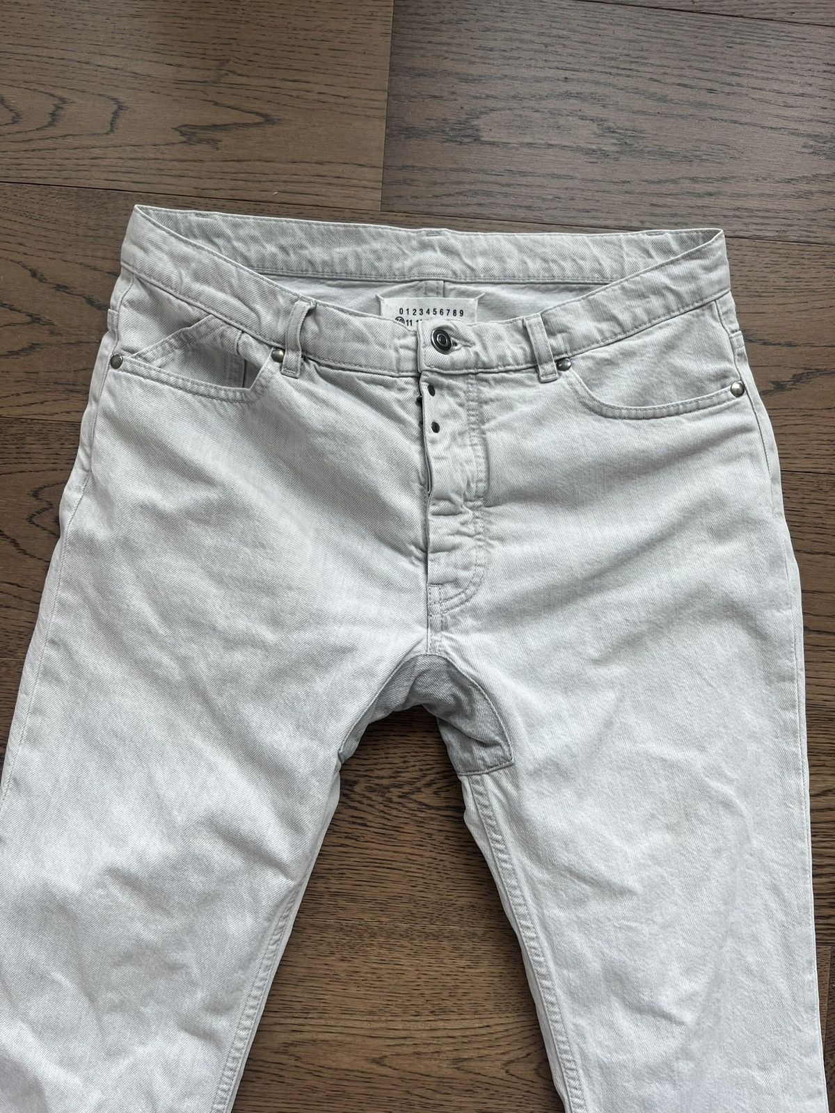 Maison Margiela Early Martin Margiela Line 10 Off White Denim Patched Jeans Size US 32 / EU 48 - 3 Thumbnail