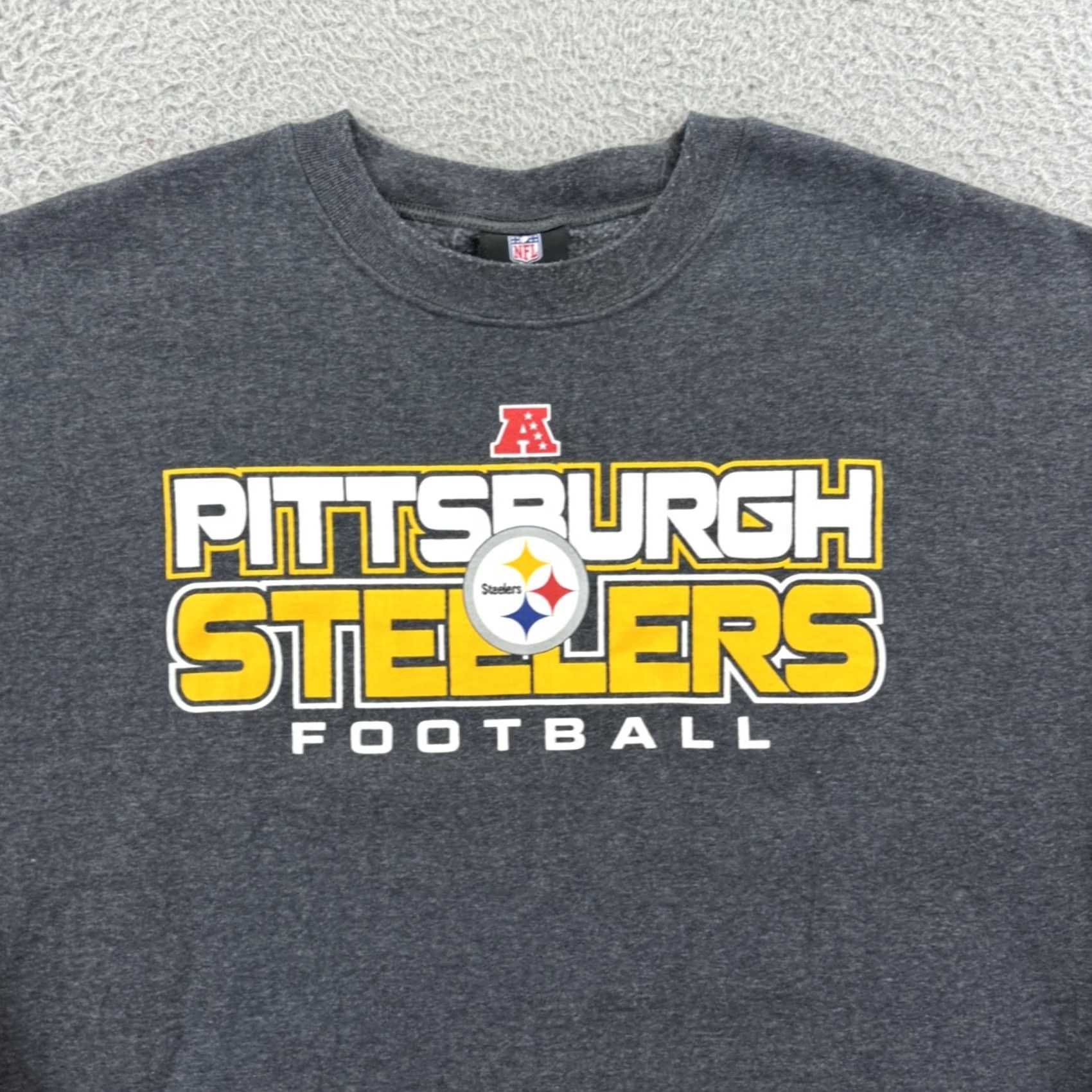 NFL VINTAGE Pittsburgh Steelers Sweatshirt Mens XL Gray NFL Sport Pullover Size US XL / EU 56 / 4 - 3 Thumbnail