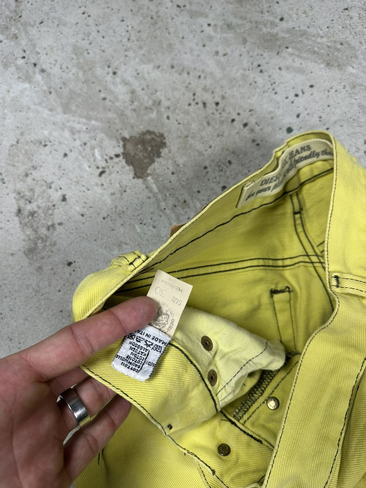 Diesel × Vintage Vintage 2001 Diesel Fellow Yellow Denim Pants Jeans Y2K Size US 30 / EU 46 - 11 Thumbnail