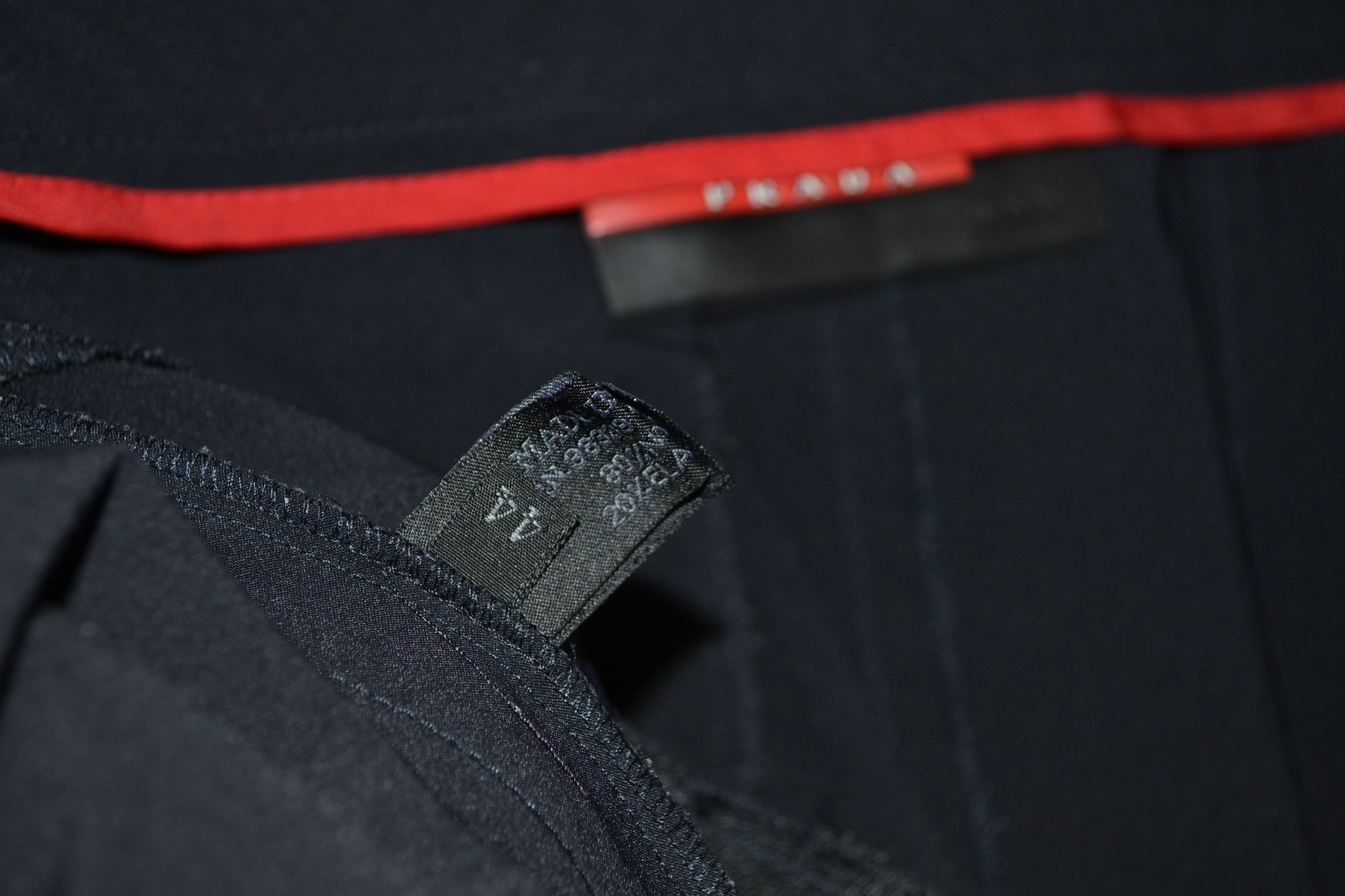 Prada PRADA Pants Nylon Sport Black Zip Red Tab Vintage 1999 Size US 28 / EU 44 - 5 Thumbnail