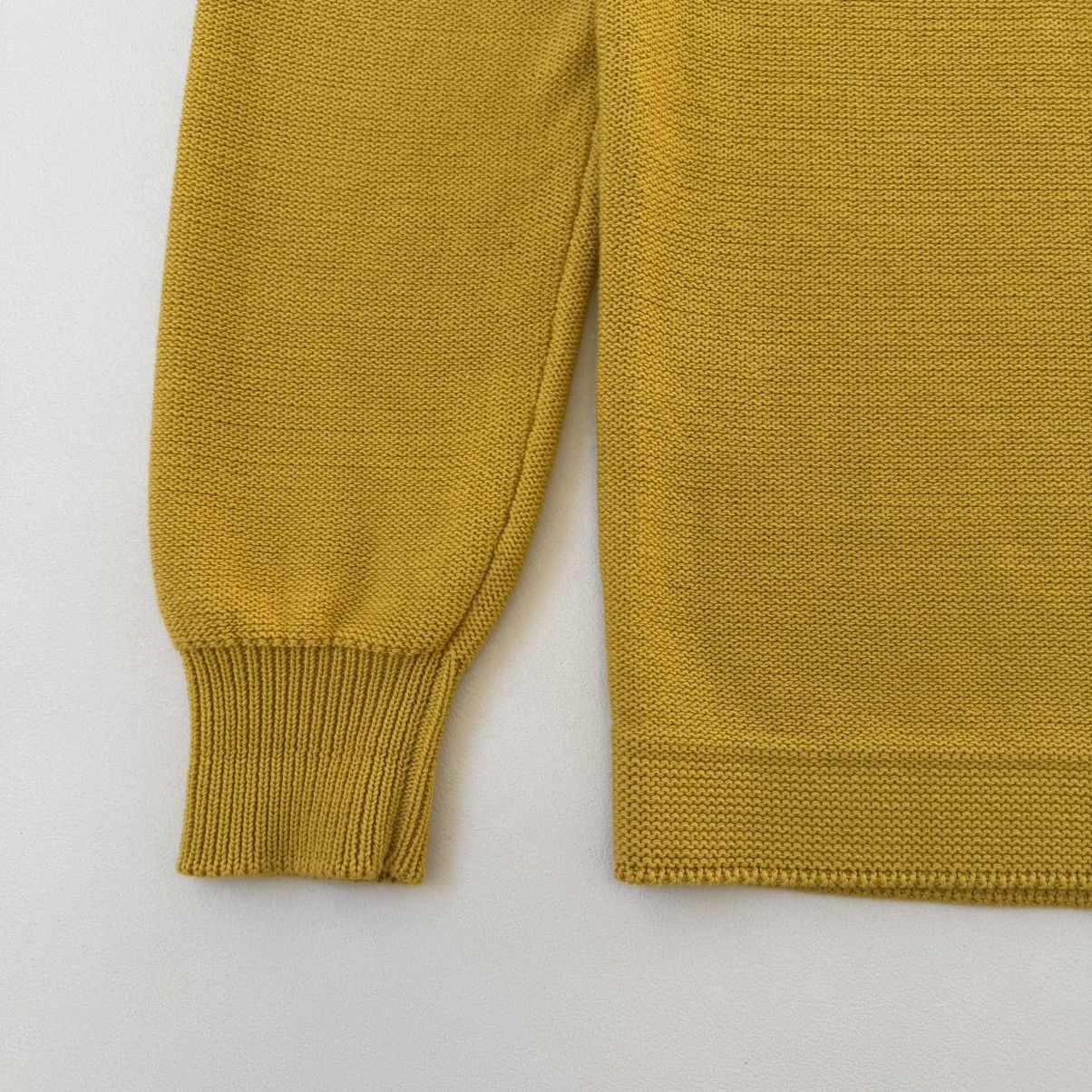 Maison Margiela Sample Mustard Cotton Textured Knit Sweater Size US M / EU 48-50 / 2 - 17 Thumbnail