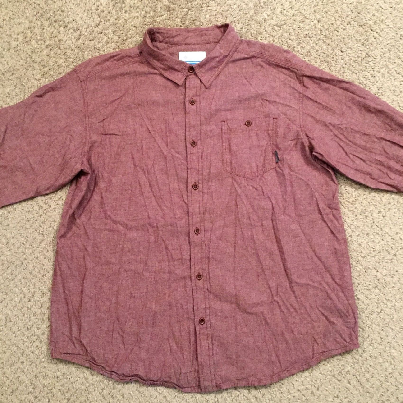 Vintage Columbia Shirt Mens XL Red Long Sleeve Button-Up Shirt Size US XL / EU 56 / 4 - 5 Thumbnail