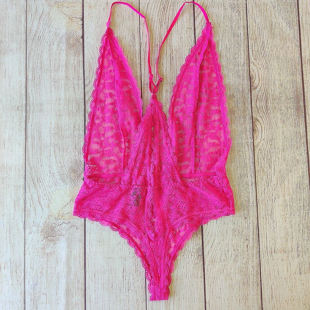 Victoria's Secret Victoria's Secret stretch sheer teddy lace up bodysuit sz S Size S / US 4 / IT 40 - 4 Thumbnail