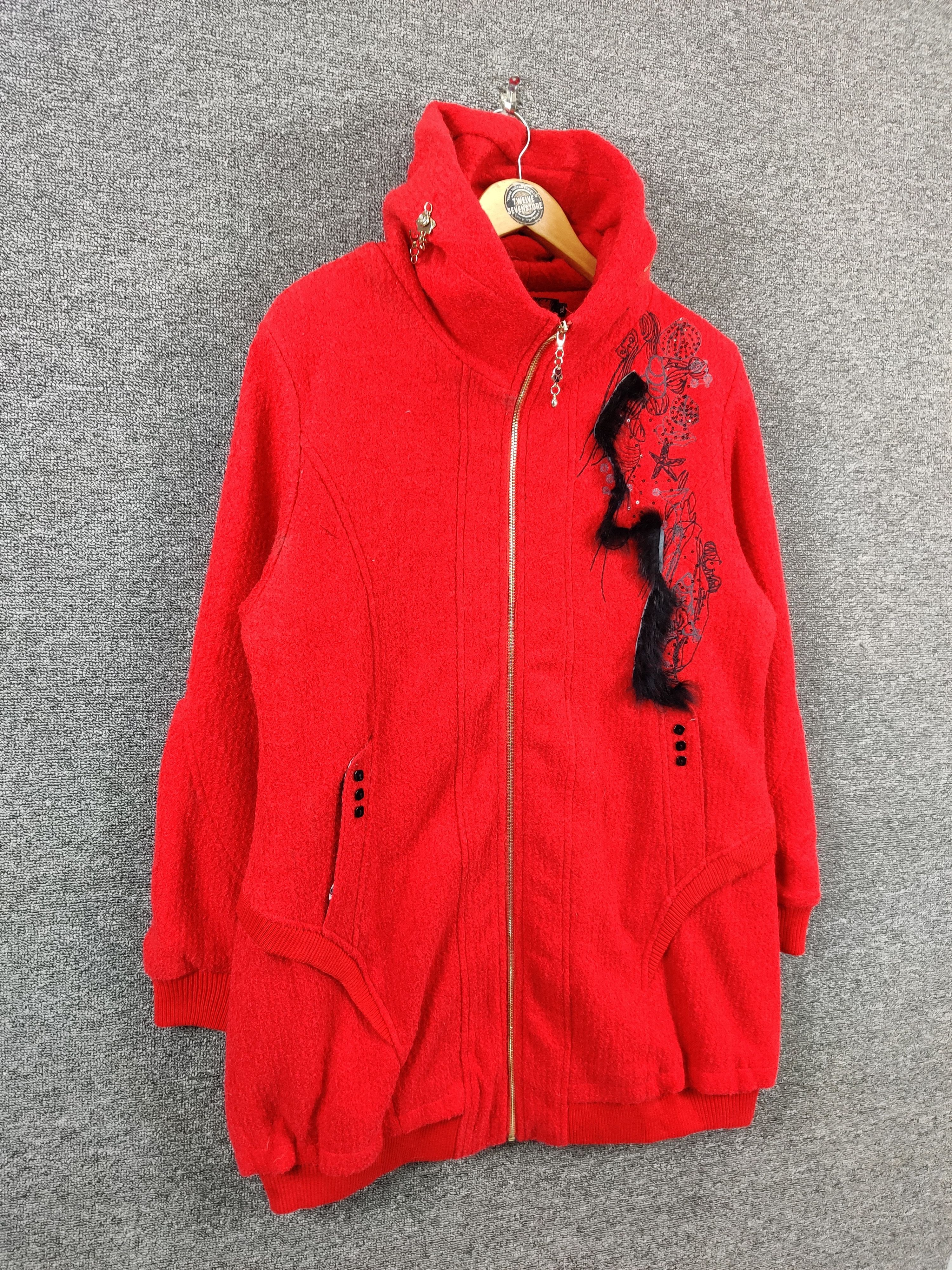 Japanese Brand Vintage Muonumai Wool Long Coat Jacket Nice Design Size US XL / EU 56 / 4 - 7 Thumbnail