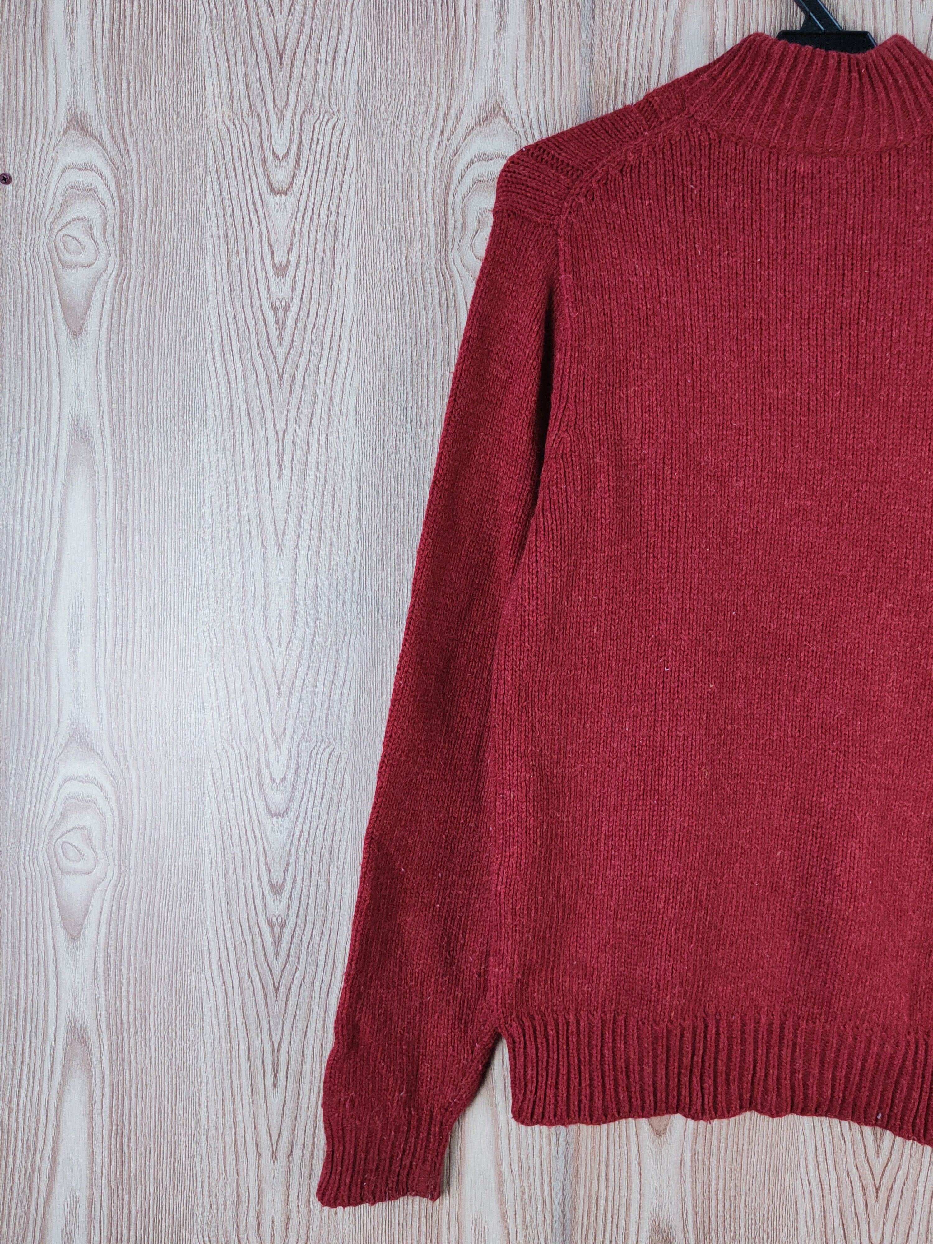 Aran Isles Knitwear × Uniqlo × Vintage Vintage 💥 Uniqlo Maroon Knitwear Sweatshirts Size US L / EU 52-54 / 3 - 8 Thumbnail