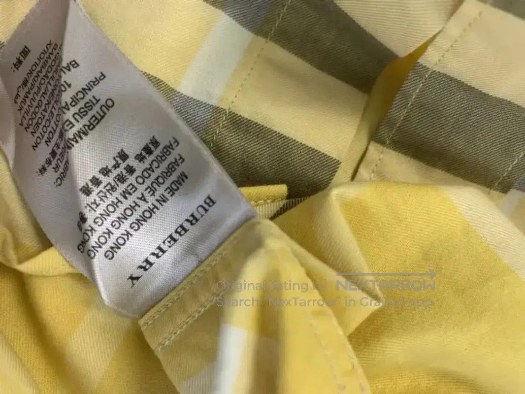 Burberry Burberry Summer Yellow Cotton Short Sleeve Shirt. Size US S / EU 44-46 / 1 - 5 Thumbnail