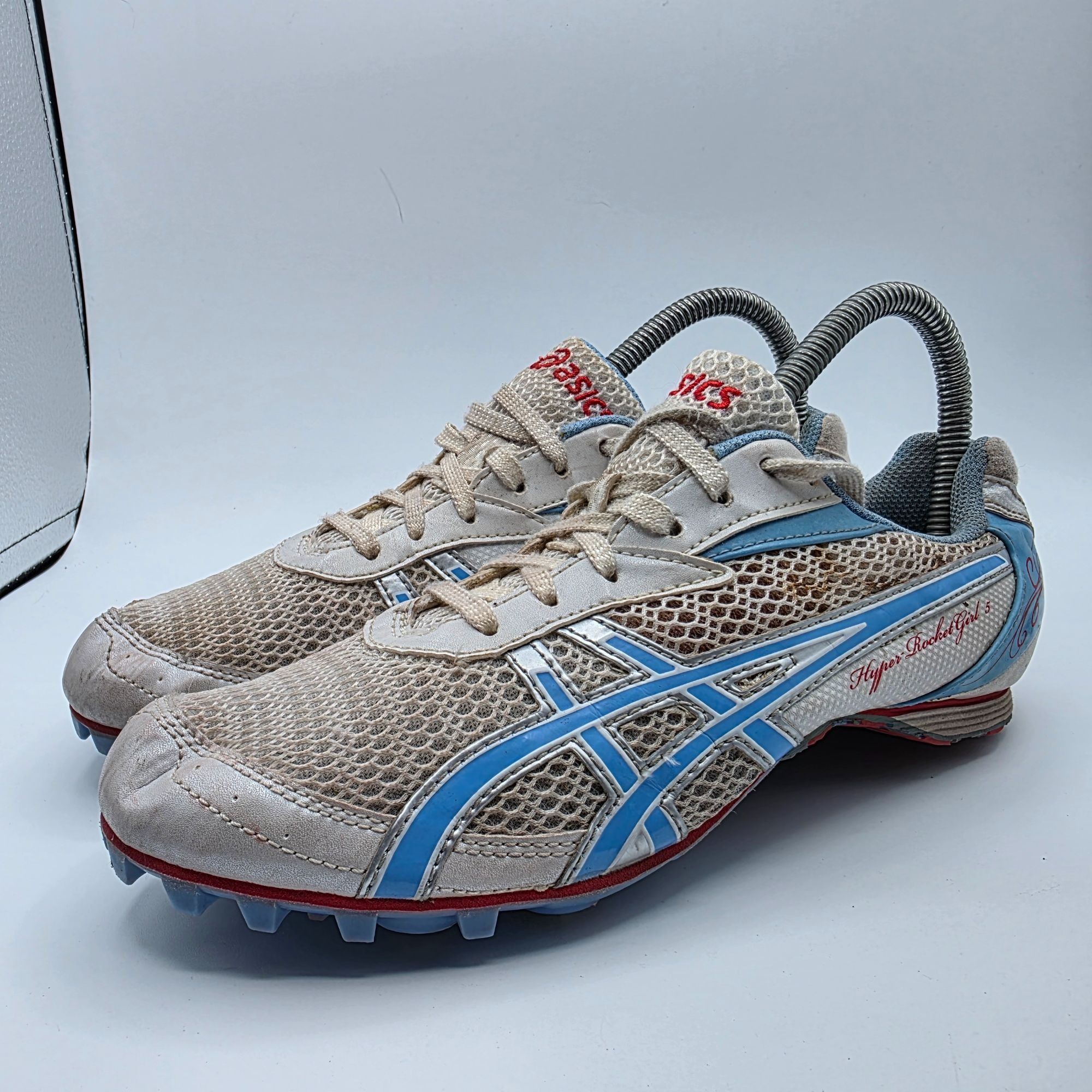 Asics Asics Hyper Rocket Gird 5 Womens Size 7.5 White Blue Track A Size US 7.5 / IT 37.5 - 3 Thumbnail