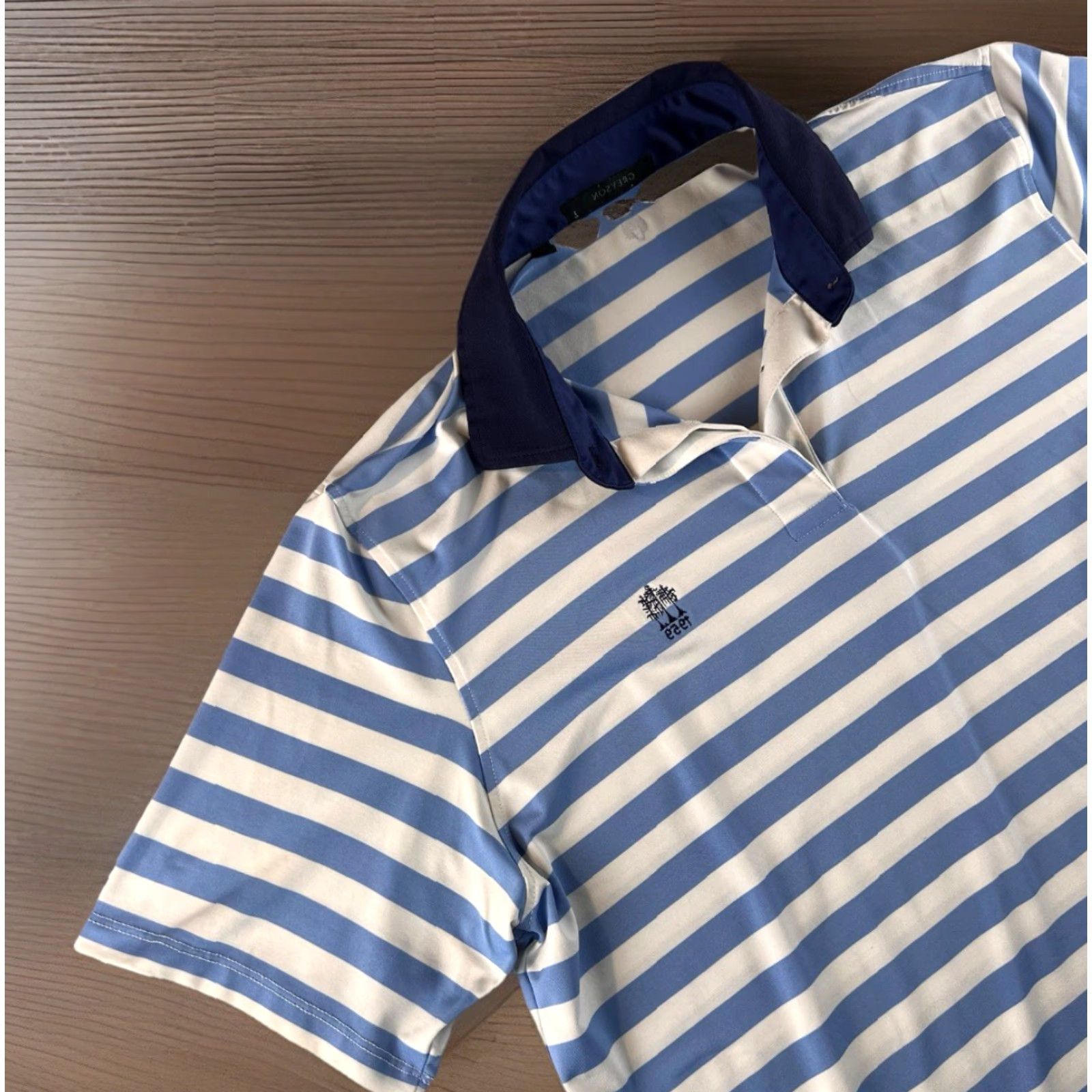 Vintage Greyson 1959 Polo Mens L Blue White Striped Preppy Golf Size US L / EU 52-54 / 3 - 2 Thumbnail