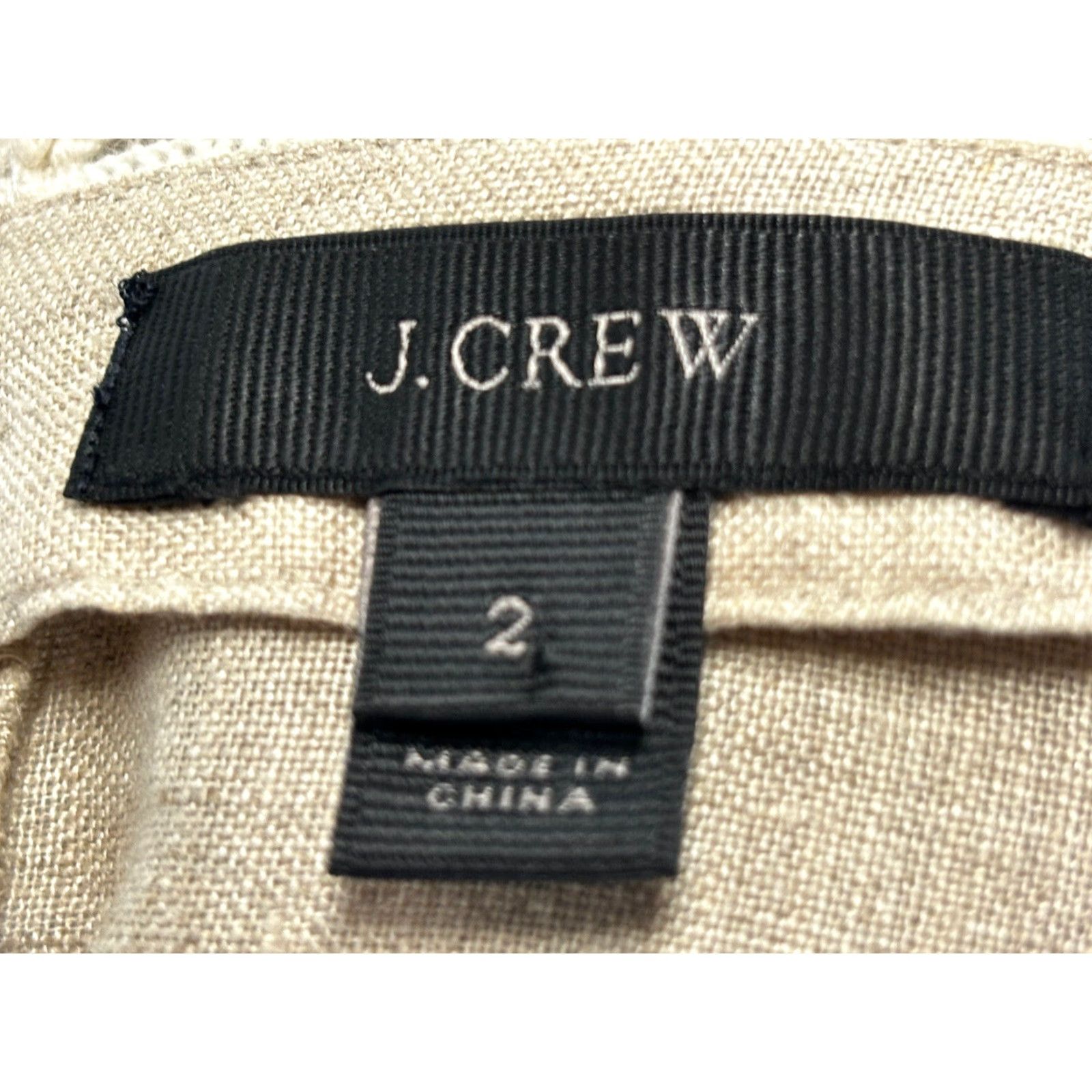 J.Crew J. Crew Linen Long Sleeve Top Womens Blouse Tan Size XS / US 0-2 / IT 36-38 - 7 Thumbnail