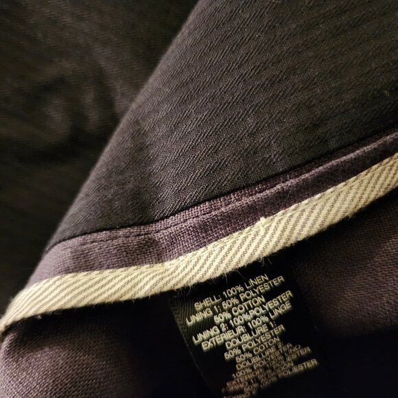 Kenneth Cole Kenneth Cole men's gray 100%linen sport coat blazer 46R Size 46R - 7 Thumbnail