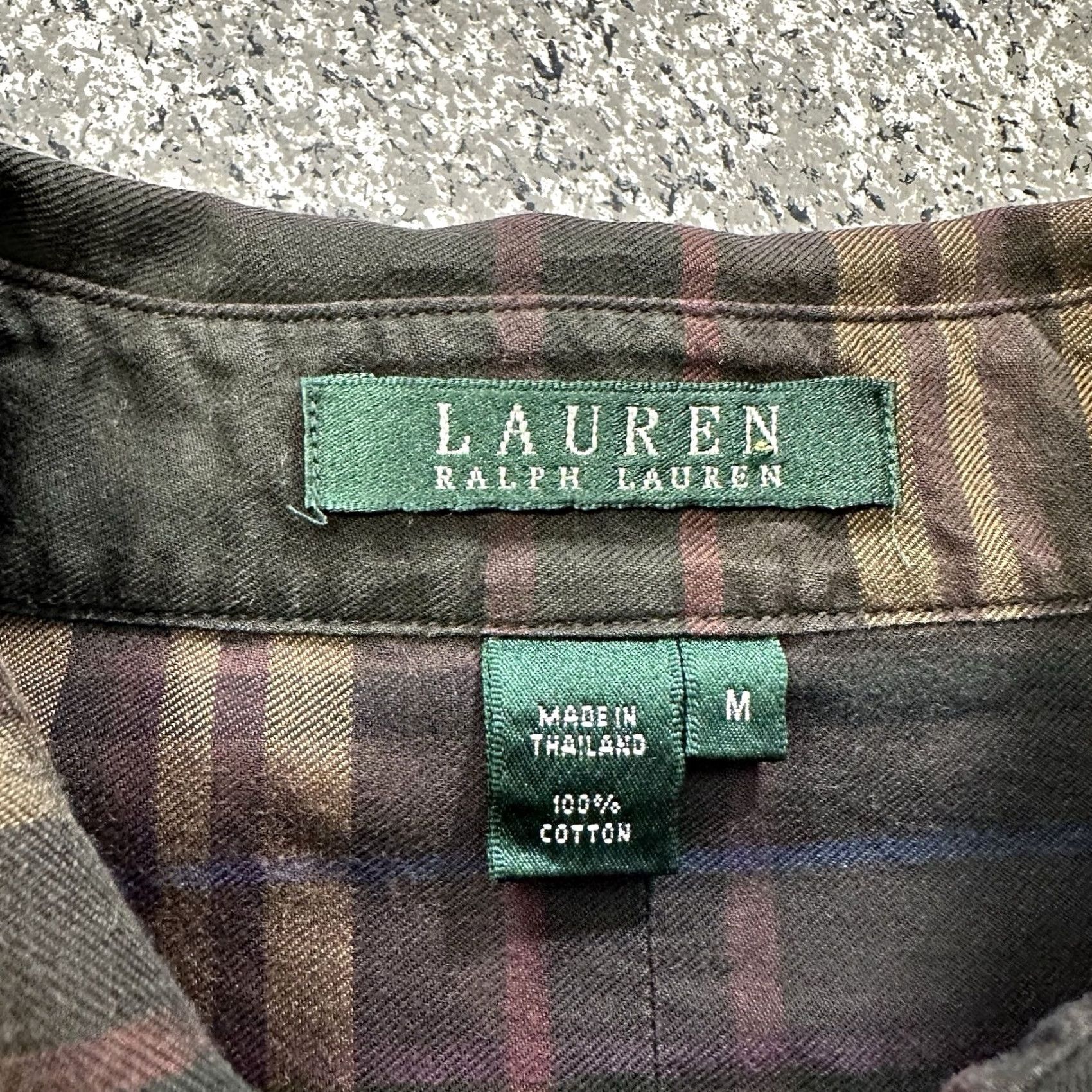 Ralph Lauren Lauren Ralph Lauren Button-Up Shirt Womens M Brown Plaid Elbow Patch Size M / US 6-8 / IT 42-44 - 3 Thumbnail