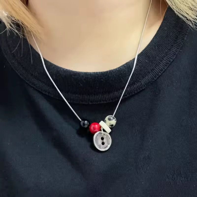 Jewelry Retro Design Pendant Trendy Y2k Handmade Necklace Size ONE SIZE - 4 Thumbnail