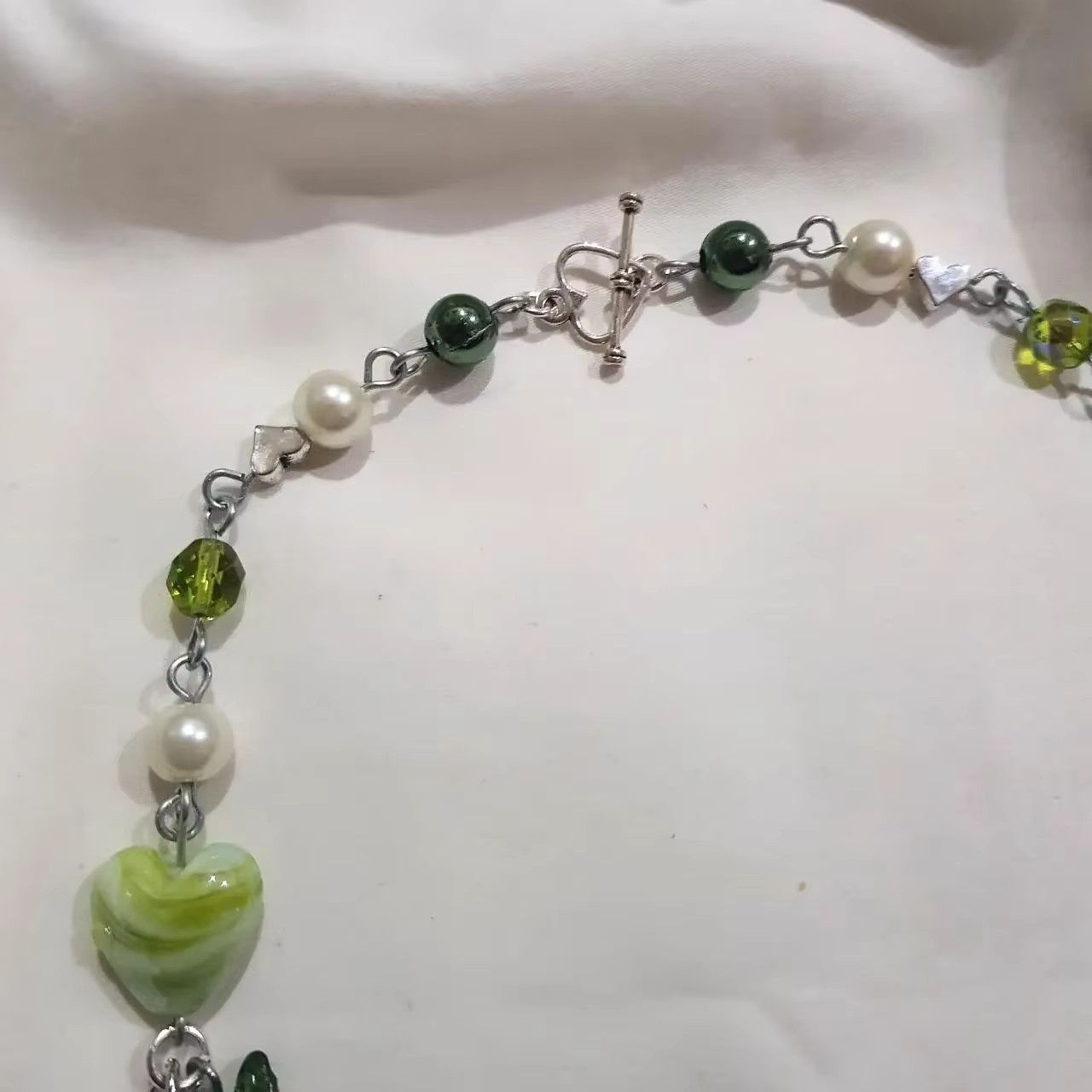 Jewelry Beautiful Fairy Pearl Heart Necklace Size ONE SIZE - 4 Thumbnail