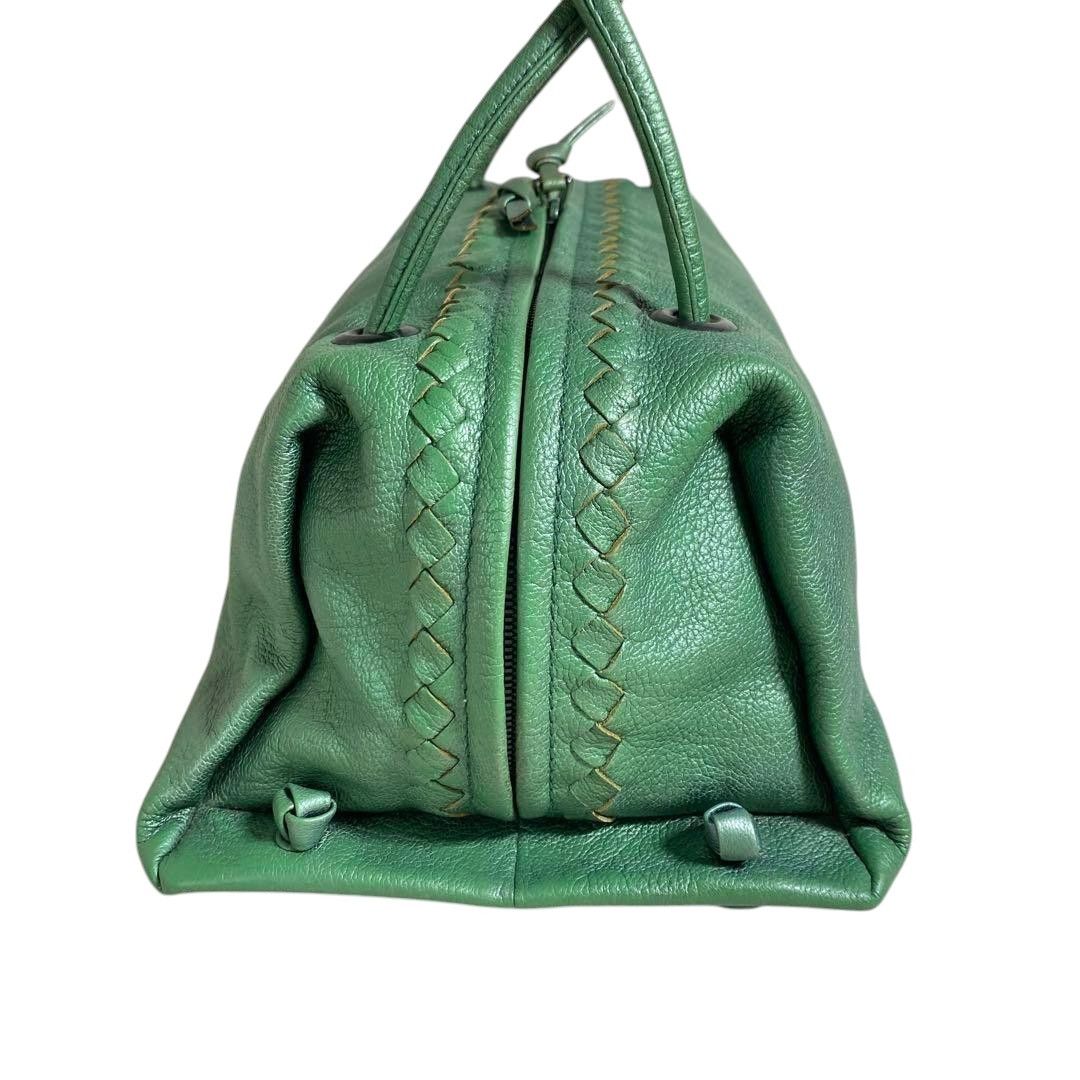 Bottega Veneta Bottega Veneta - Intrecciato Emerald Green Handbag Leather Size ONE SIZE - 7 Thumbnail