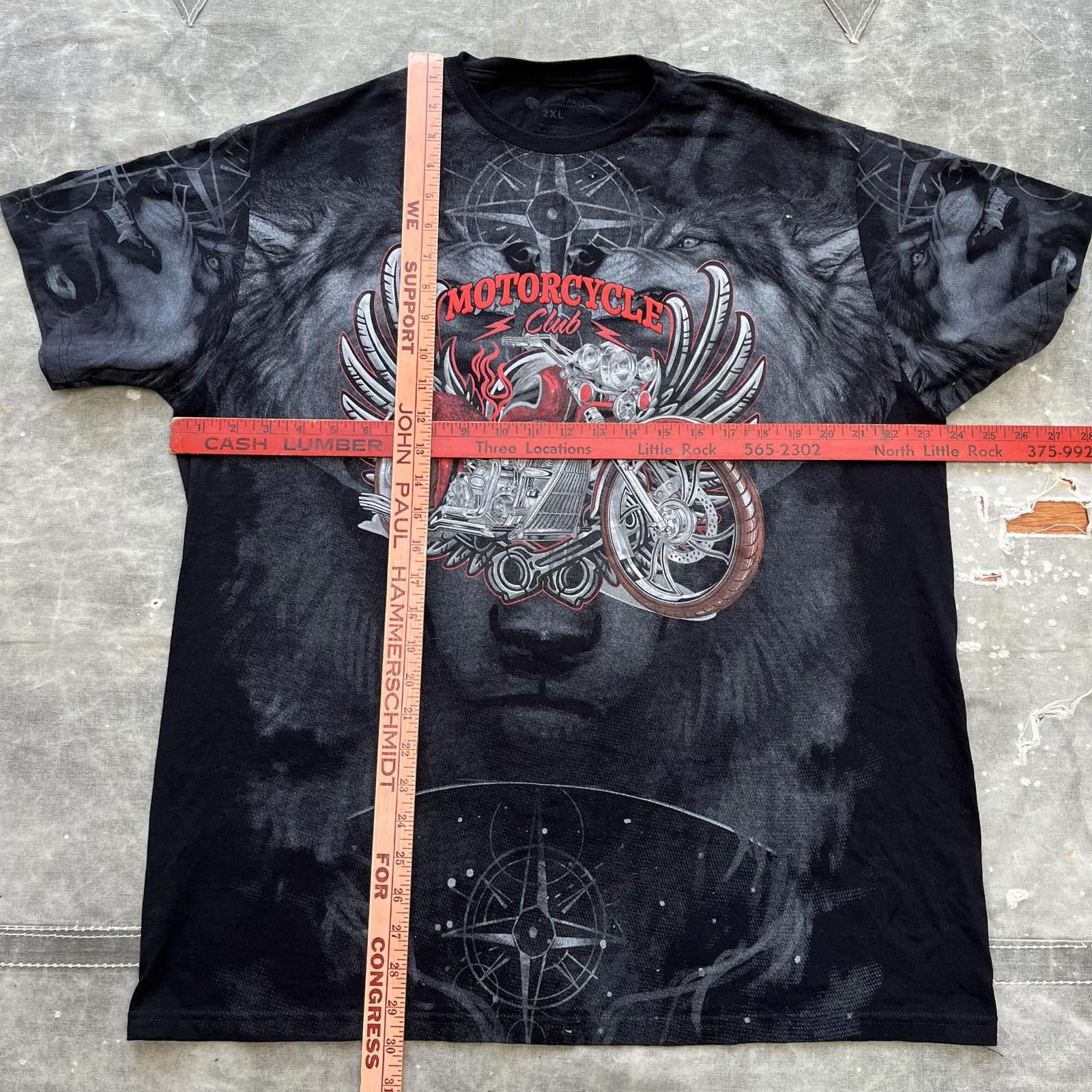 Vintage Vintage Y2K AOP Wolf Motorcycle Club Nature Astrology Shirt Size US XXL / EU 58 / 5 - 3 Thumbnail
