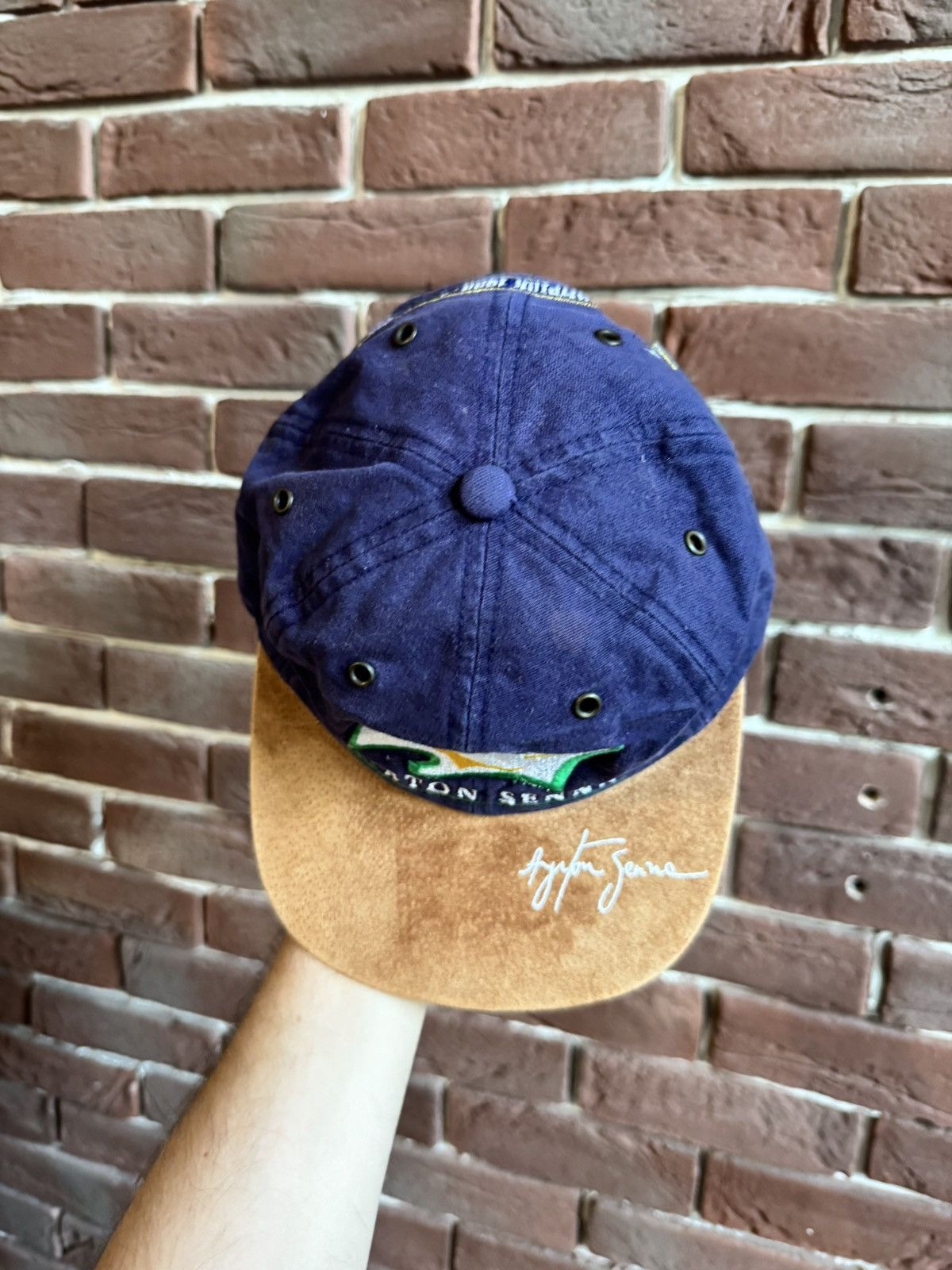Vintage Vintage 90s Ayrton Senna Formula One Racing F1 Cap Hat Grail Size ONE SIZE - 4 Thumbnail