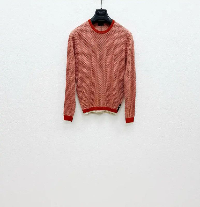 Fendi Fendi Orange Wool Long Sleeve Knit Sweater 0089 Size US XS / EU 42 / 0 - 1 Thumbnail