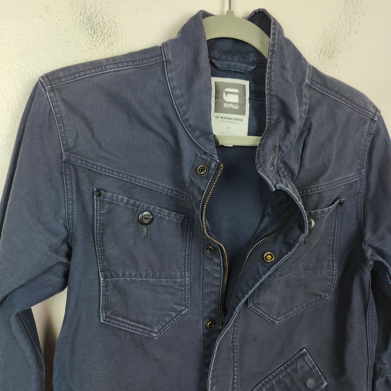 G-Star G-Star Raw Radar Zip Overshirt Mens Small Navy Blue Size US S / EU 44-46 / 1 - 2 Thumbnail