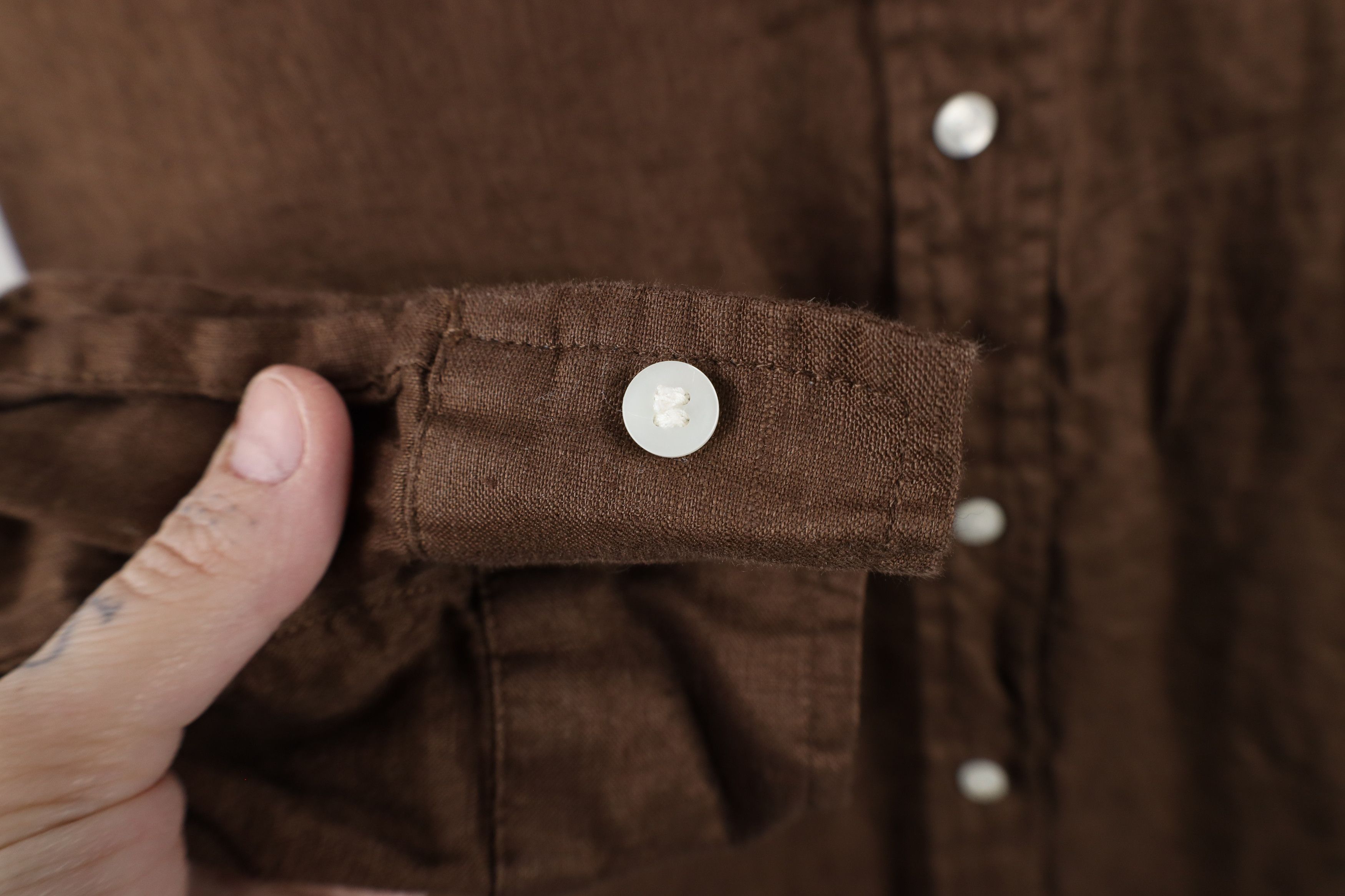 Gap × Vintage Vintage Y2K Gap Boyfriend Baggy Collared Button Shirt Brown Size M / US 6-8 / IT 42-44 - 4 Thumbnail