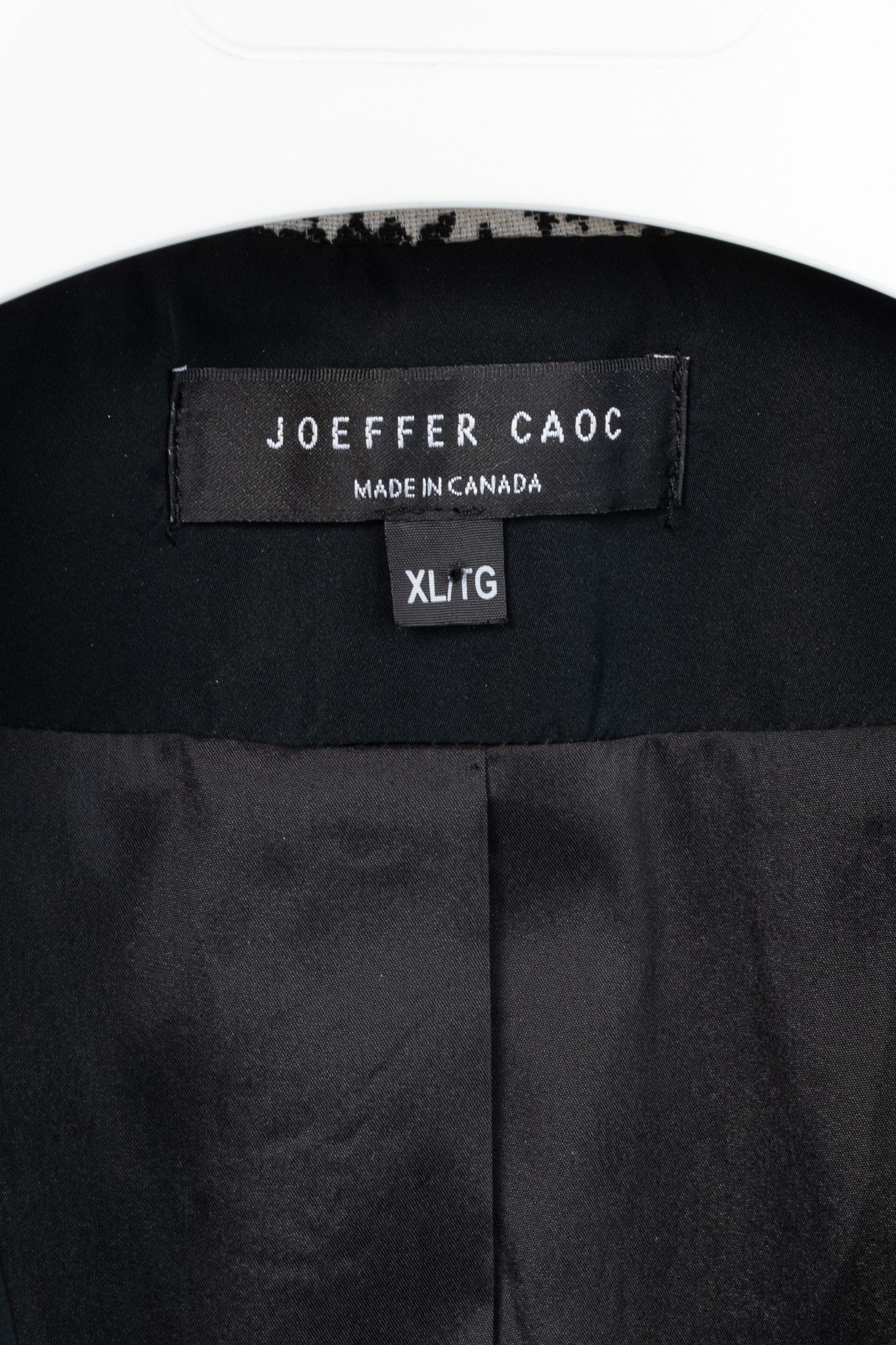 Other Joeffer Caoc White & Black Jacquard Contrast-Lapel Blazer Size XL / US 12-14 / IT 48-50 - 4 Thumbnail