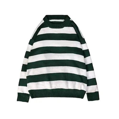 Japanese Brand × Vintage Vintage Stripe Knitted Sweater Long Sleeves Size US XL / EU 56 / 4 - 3 Thumbnail