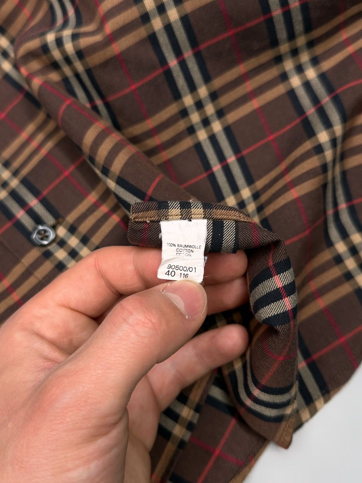 Burberry × Vintage Burberry Button Up Shirt Nova Check Size US L / EU 52-54 / 3 - 5 Thumbnail