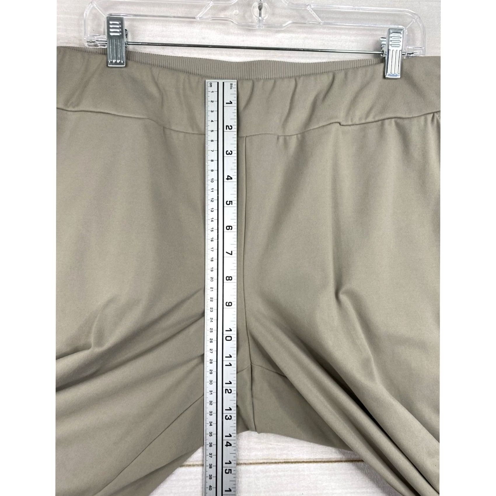 Vintage Zac & Rachel Pants Womens 1X Tan Pull On Crop Wide-Leg Pockets Beach Casual Size 25" / US 0 / IT 36 - 4 Thumbnail