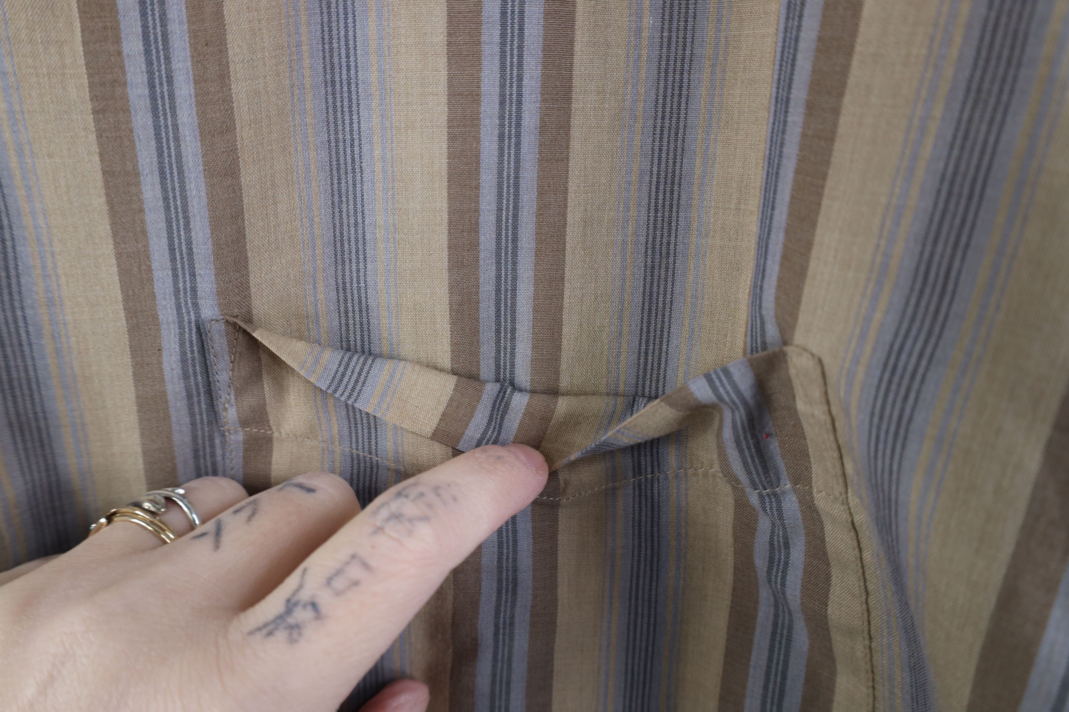 Vintage Vintage 90s Earth Tone Striped Short Sleeve Button Shirt Size US XXL / EU 58 / 5 - 7 Thumbnail