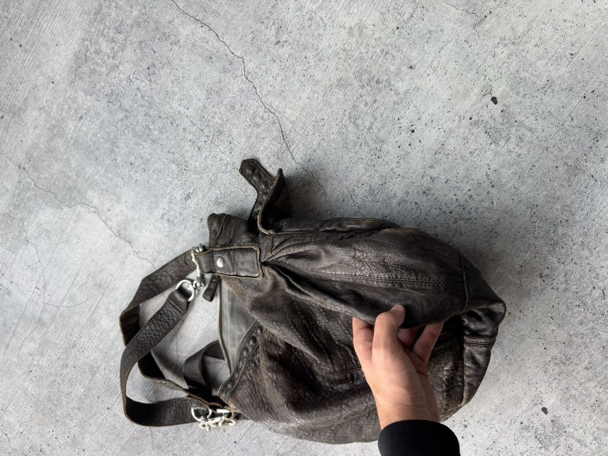 Hysteric Glamour Avant Garde Vintage Faded Leather Backpack Multi pocket Bag Size ONE SIZE - 10 Thumbnail