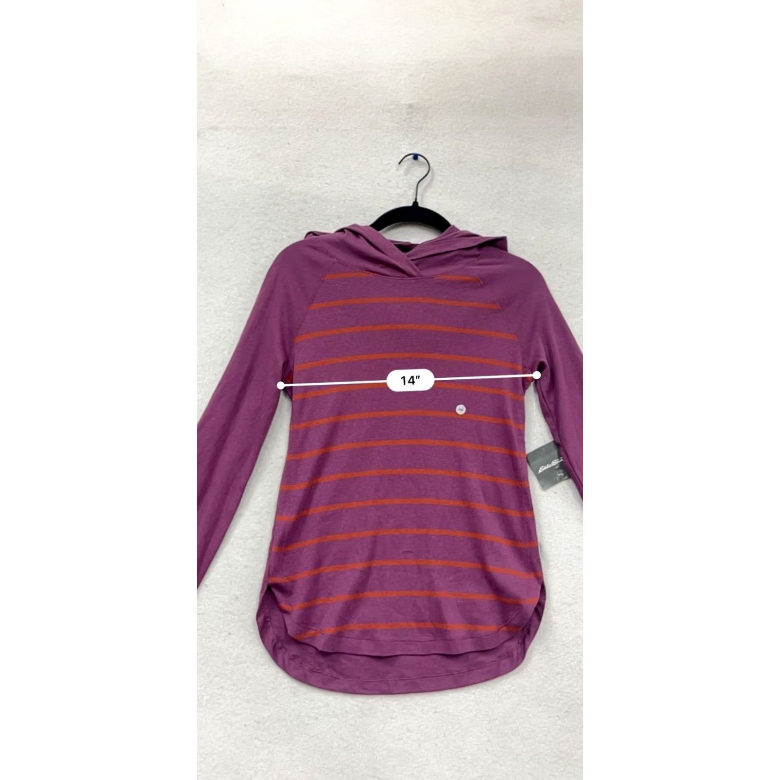 Eddie Bauer Eddie Bauer Hooded Long Sleeve Shirt Womens XS Striped Purple Size XS / US 0-2 / IT 36-38 - 8 Thumbnail
