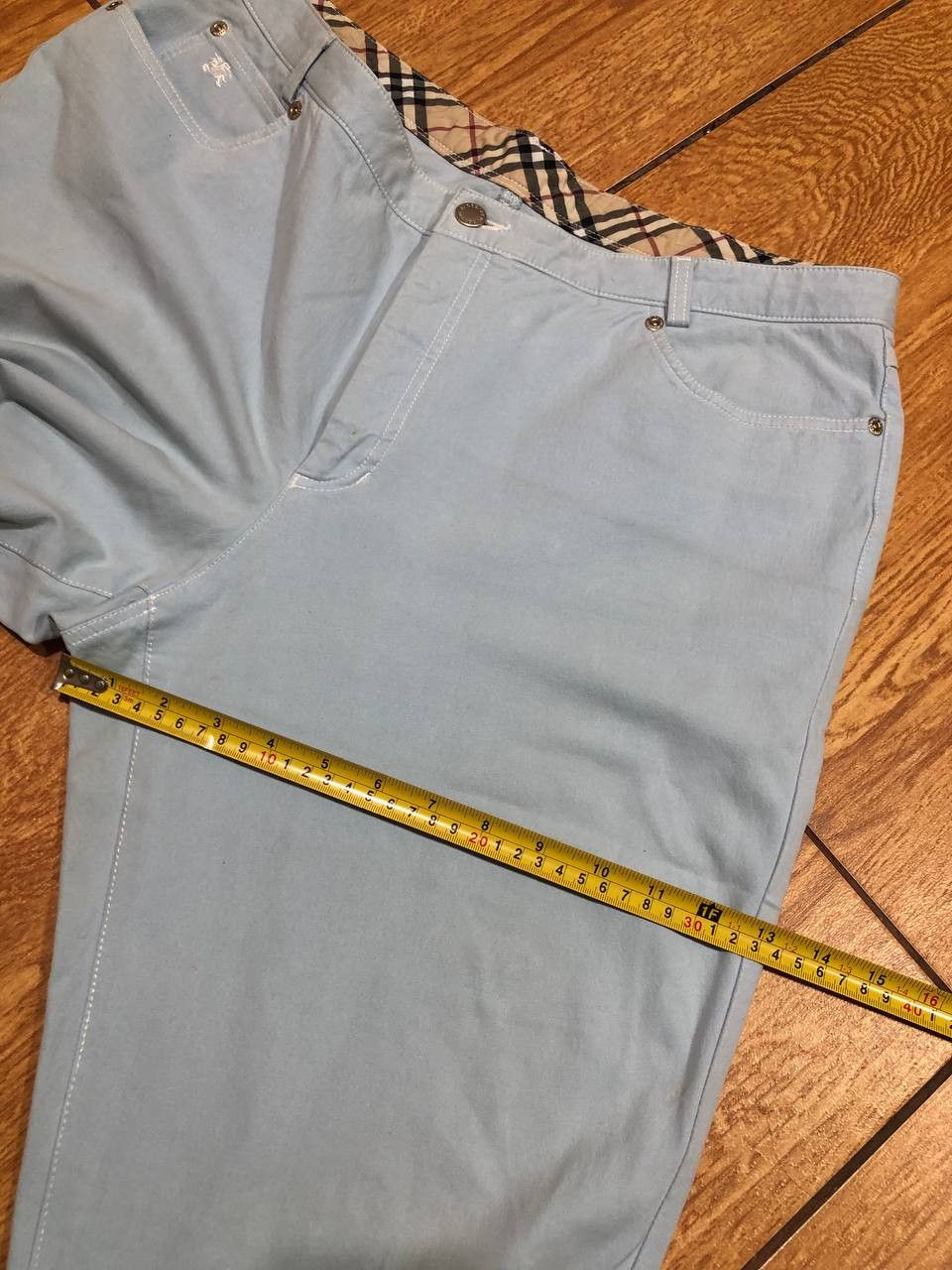 Burberry RARE Baby blue Luxury Burberry London DENIM PANTS Size US 34 / EU 50 - 13 Thumbnail