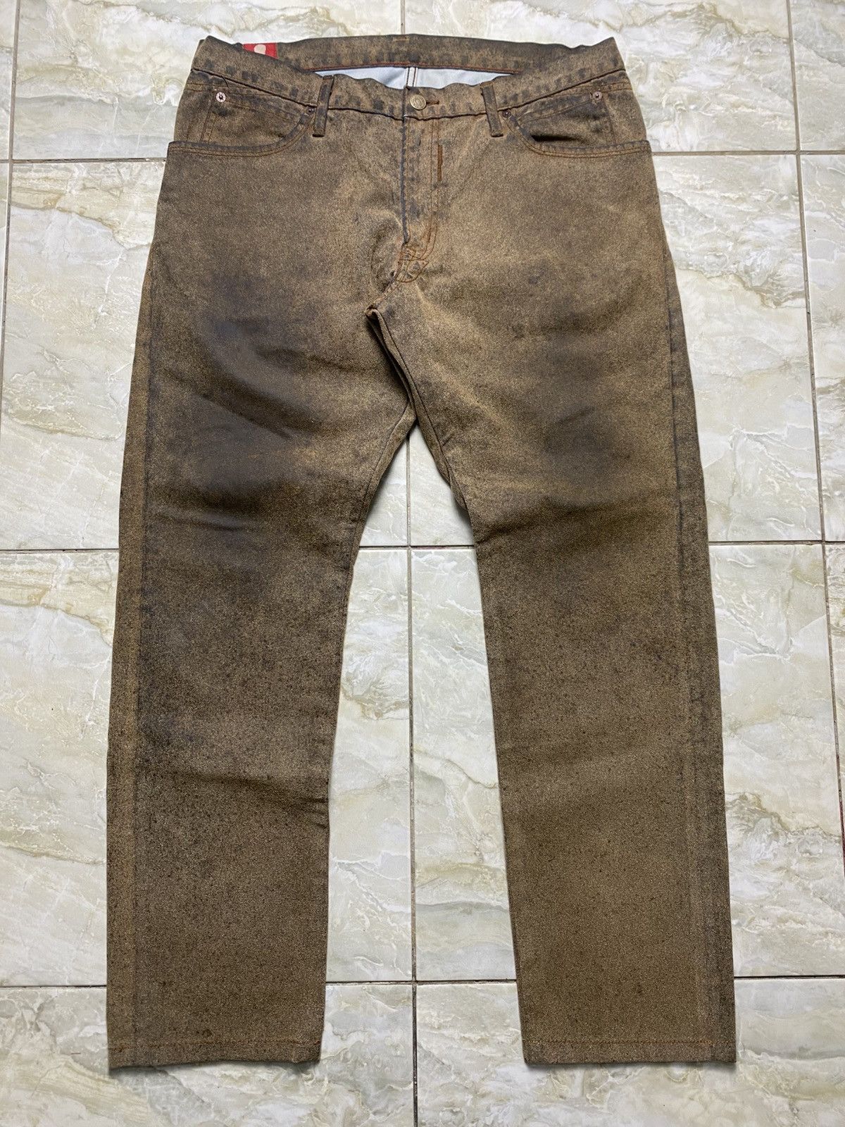 Japanese Brand 🇯🇵 Japanese Brand Blueway Leather Jeans Size US 34 / EU 50 - 2 Thumbnail