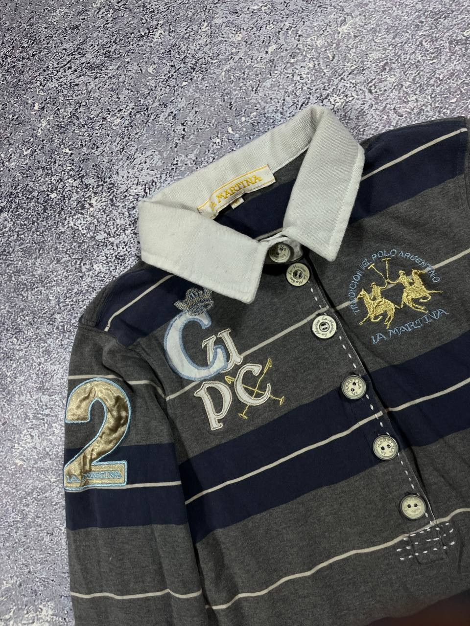 Vintage La Martina polo cashmere rugby long sleeve sweater