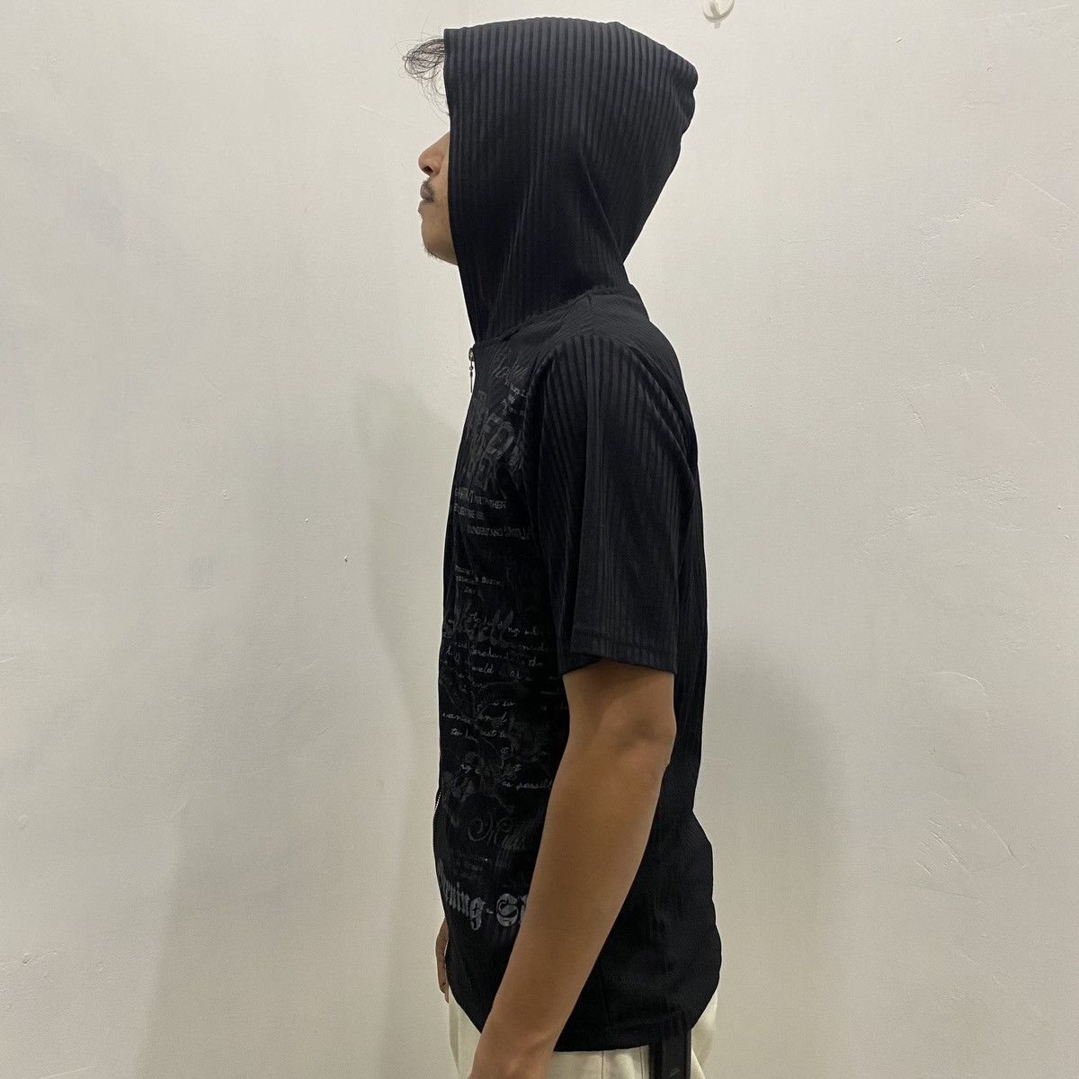 Beauty Beast × Japanese Brand × Le Grande Bleu (L.G.B.) Beaumere Burning Skull Poem Stripes Hoodie Japanese Style Size US L / EU 52-54 / 3 - 2 Thumbnail