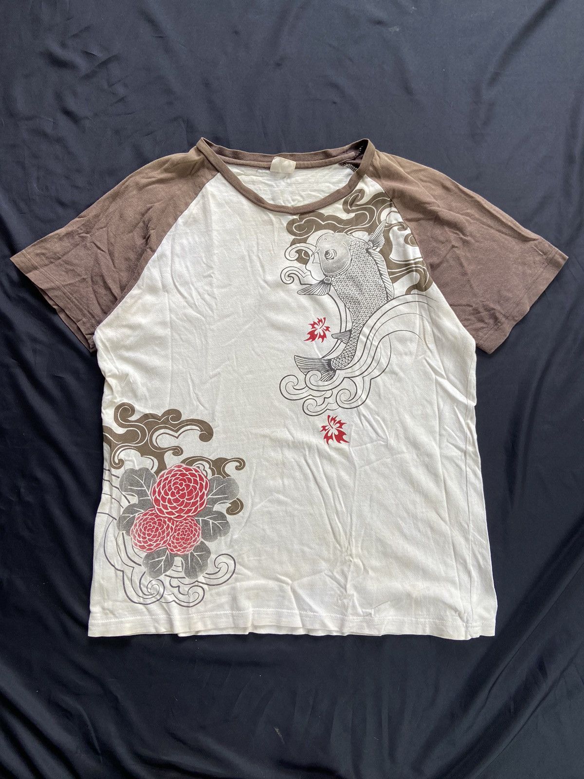 Japanese Brand SPACE OPERA SUN FADED FISH JAPANESE TEE Size US L / EU 52-54 / 3 - 2 Thumbnail
