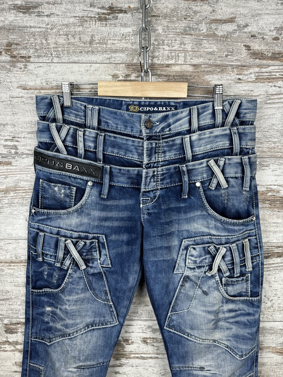 Hysteric Glamour GRAZY Japanese Brand CIPO&BAXX Vintage Y2K Jeans Denim Pants Size US 32 / EU 48 - 2 Thumbnail