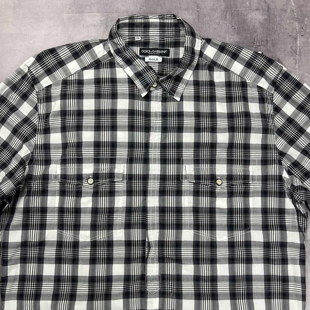 Dolce & Gabbana Rare! Dolce & Gabbana Checkered Shirt Luxury Button Up Size US L / EU 52-54 / 3 - 4 Thumbnail