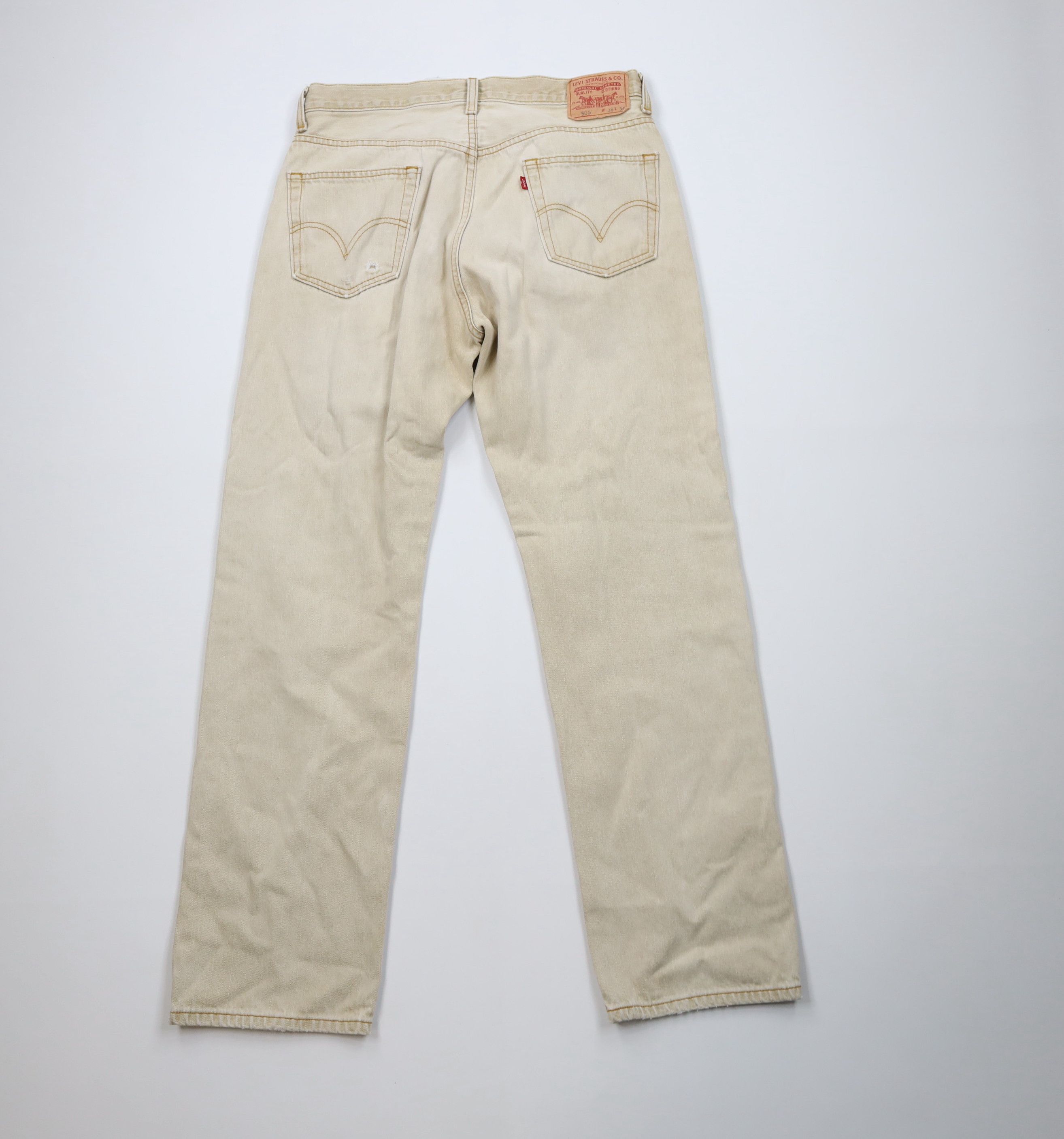 Levi's Vintage Y2K 2006 Levis 505 Regular Fit Denim Jeans Beige Size US 36 / EU 52 - 12 Thumbnail