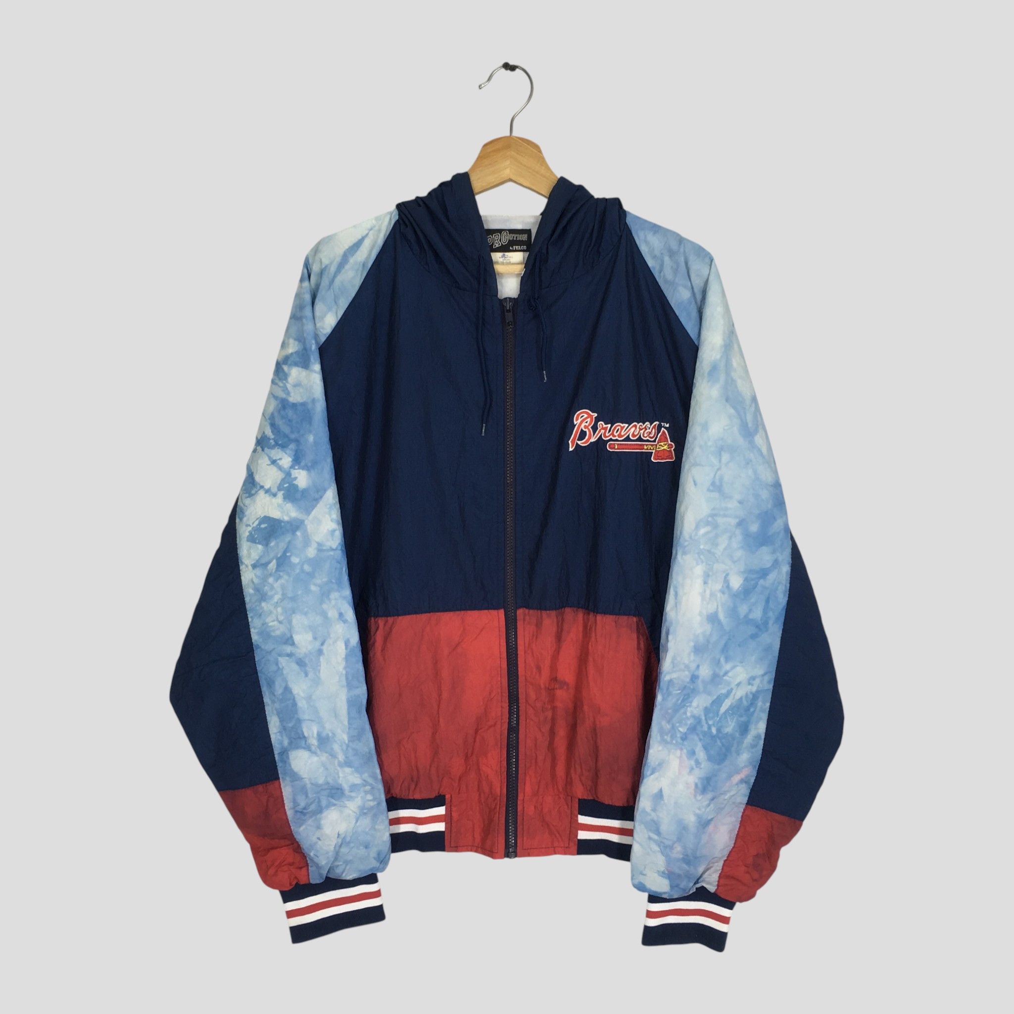 MLB Vintage 90's Atlanta Braves MLB Distressed Jacket Size US L / EU 52-54 / 3 - 1 Thumbnail