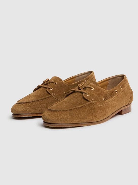 Bally o1lsvrm0425 Plume Suede Loafers in Beige Size US 12 / EU 45 - 3 Thumbnail