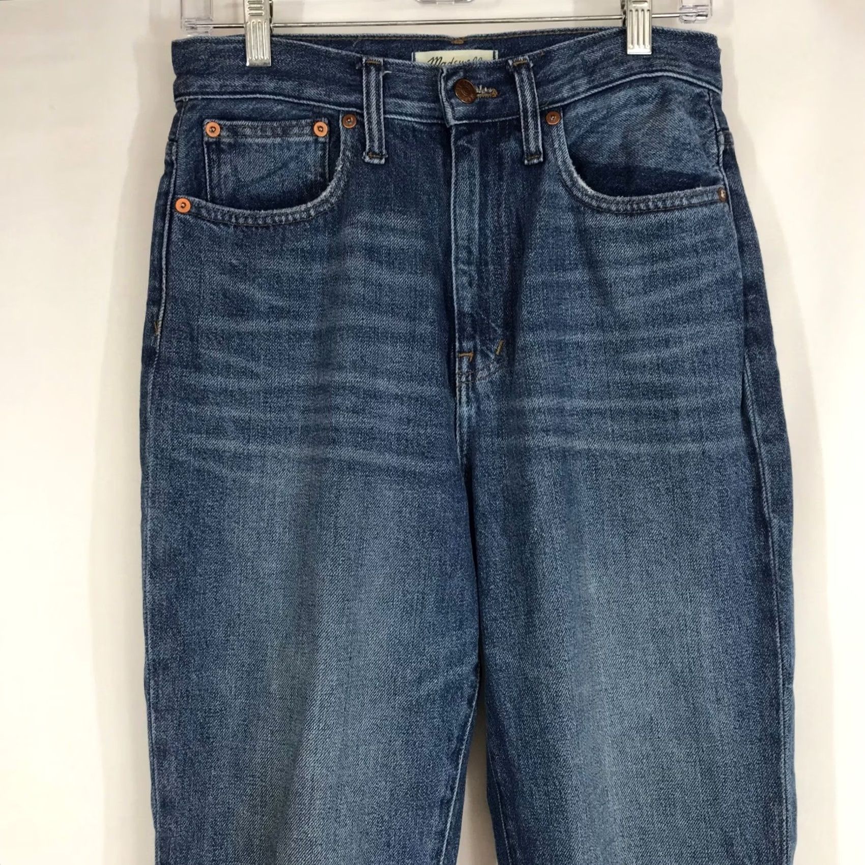 Madewell Madewell Vintage Straight High Rise Blue Denim Pants Size 27" / US 4 / IT 40 - 2 Thumbnail