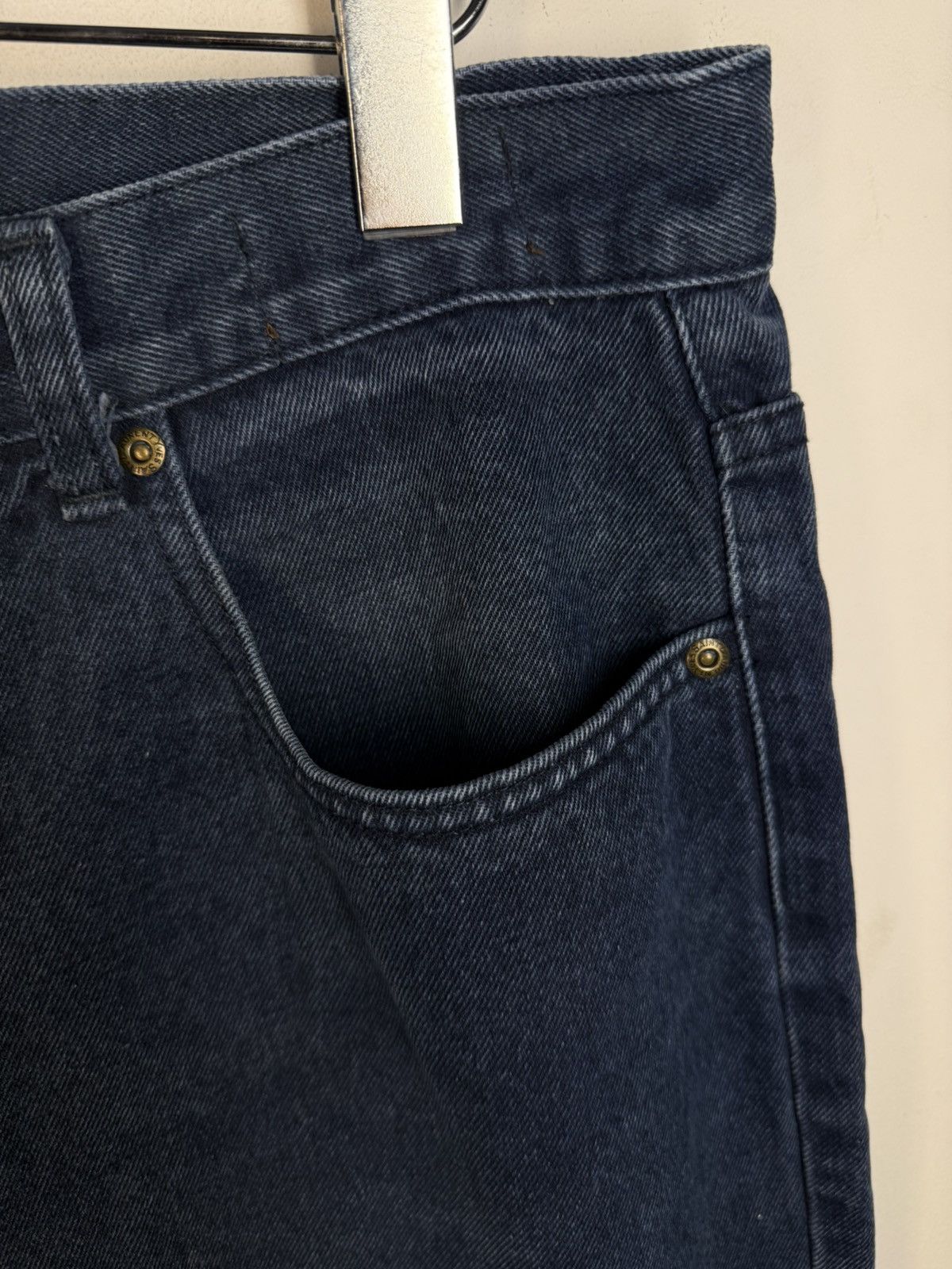 Yves Saint Laurent 90s 34x34 Vintage YSL Jeans Denim Pants Metal Logo Selvedge Size US 34 / EU 50 - 11 Thumbnail