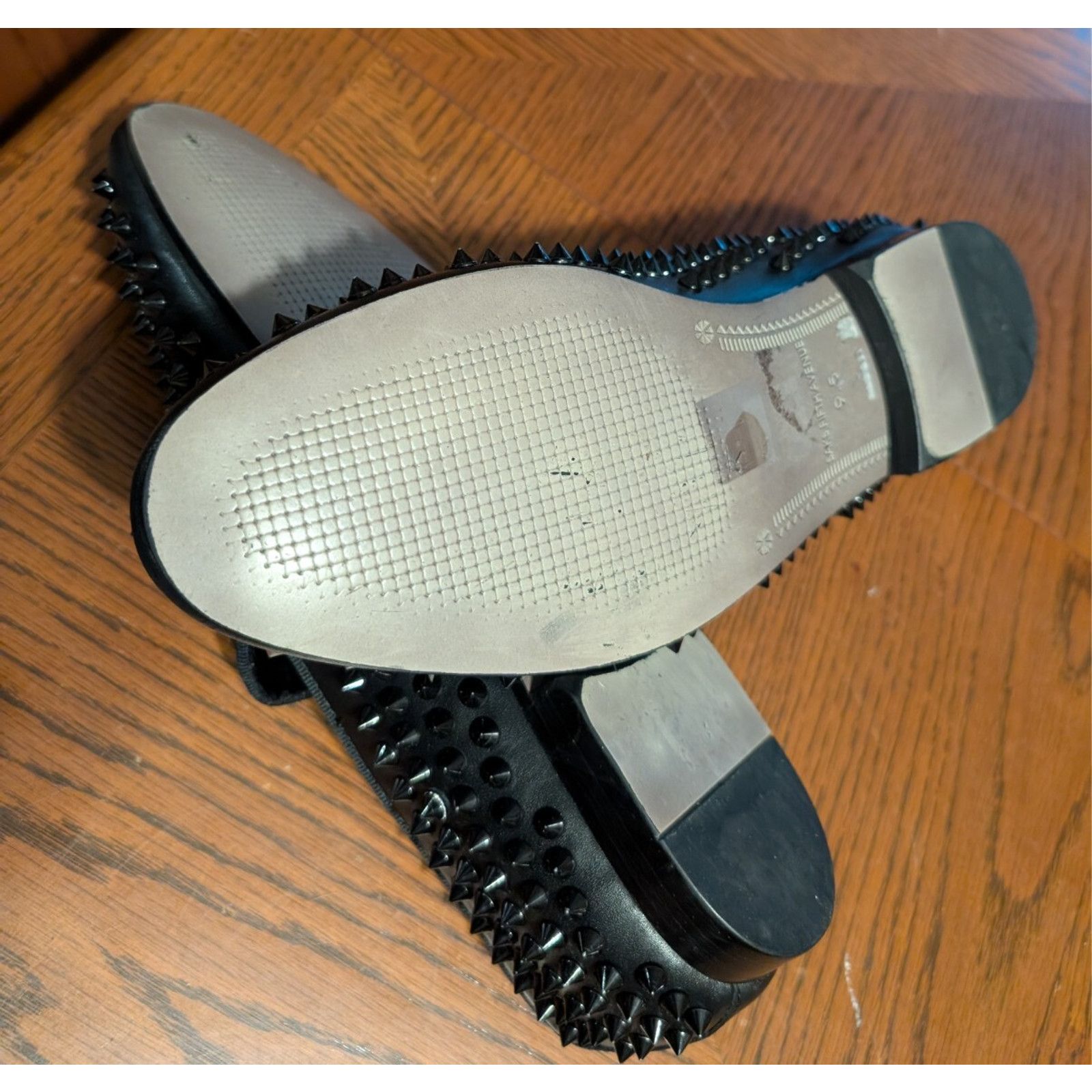 Saks Fifth Avenue Saks Fifth Avenue Studded Loafers Shoes Black Leather 9.5 Size US 9.5 / EU 42-43 - 4 Thumbnail